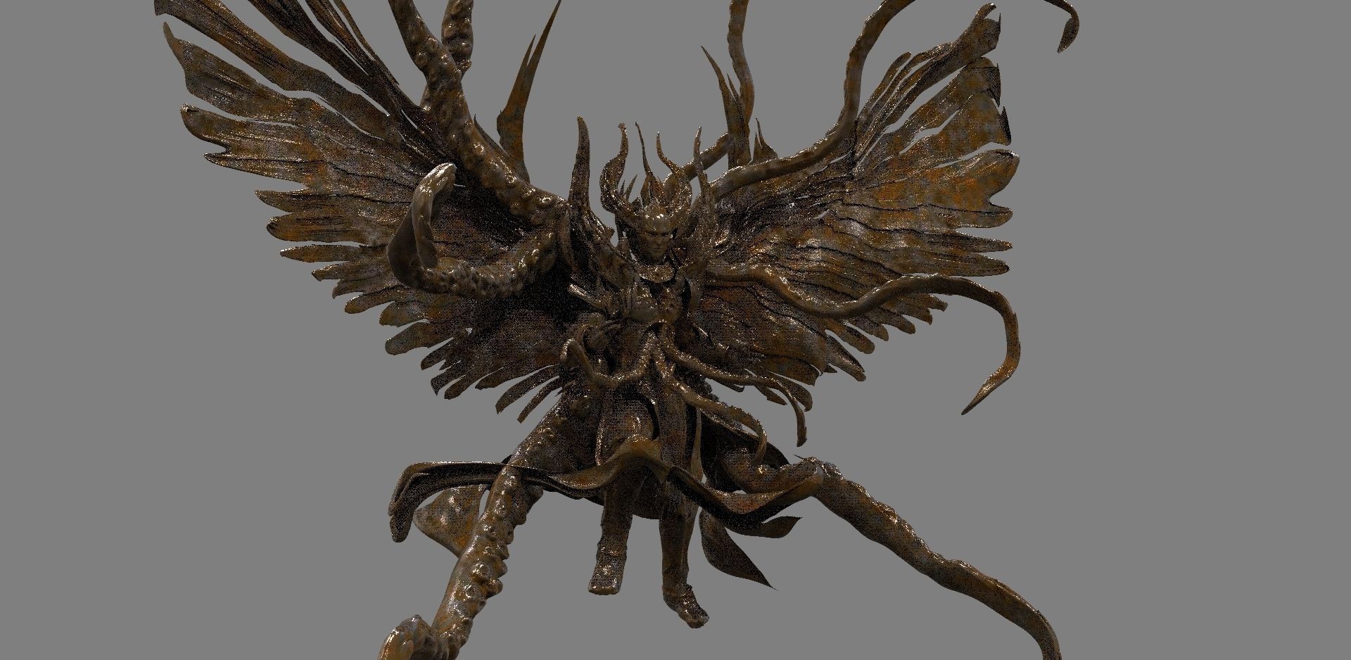 Dark angel squid 3D model_2