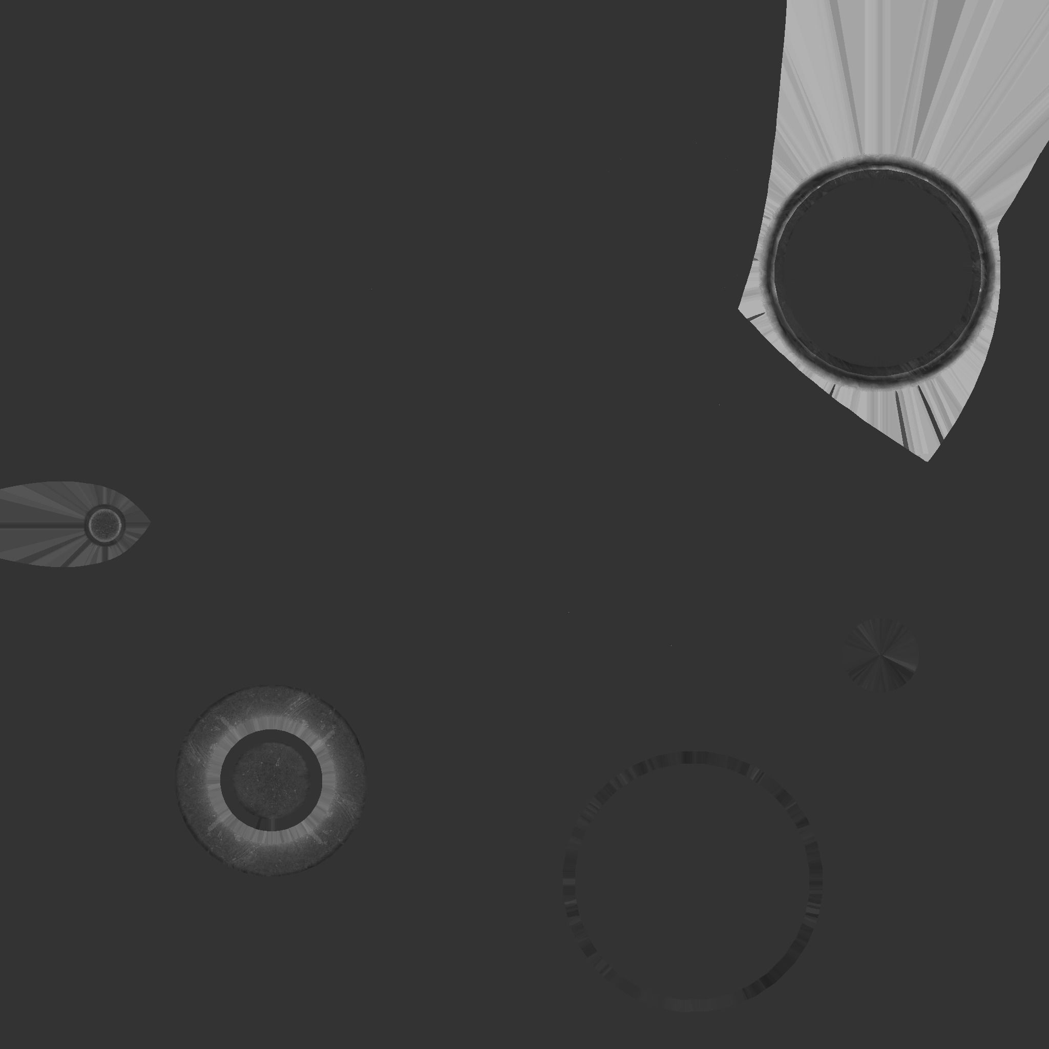 Spaceship UFO B2 - Black - Alien SciFi Vehicle Low-poly 3D model_13