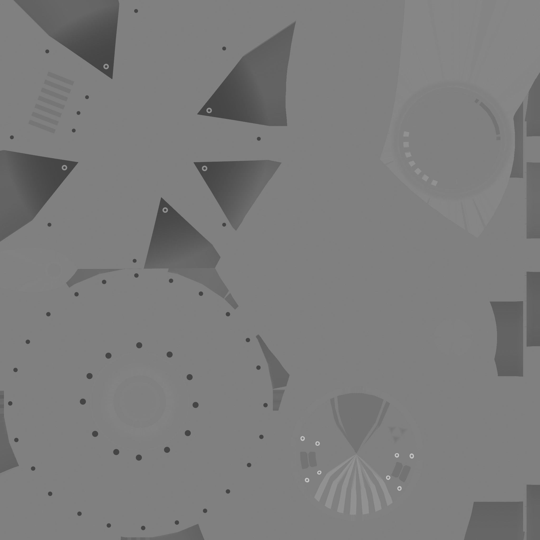 Spaceship UFO B2 - Black - Alien SciFi Vehicle Low-poly 3D model_17