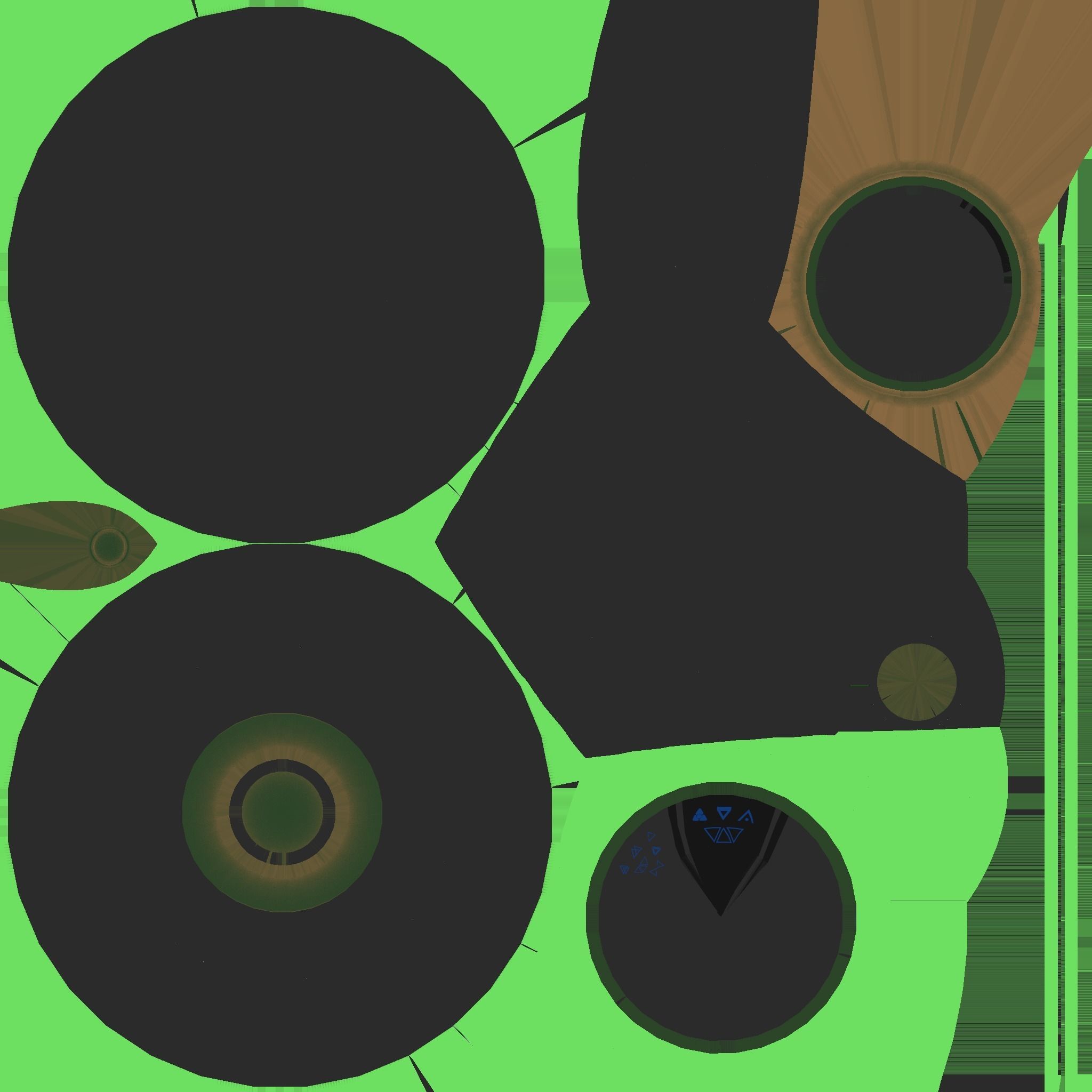 Spaceship UFO B2 - Black - Alien SciFi Vehicle Low-poly 3D model_15