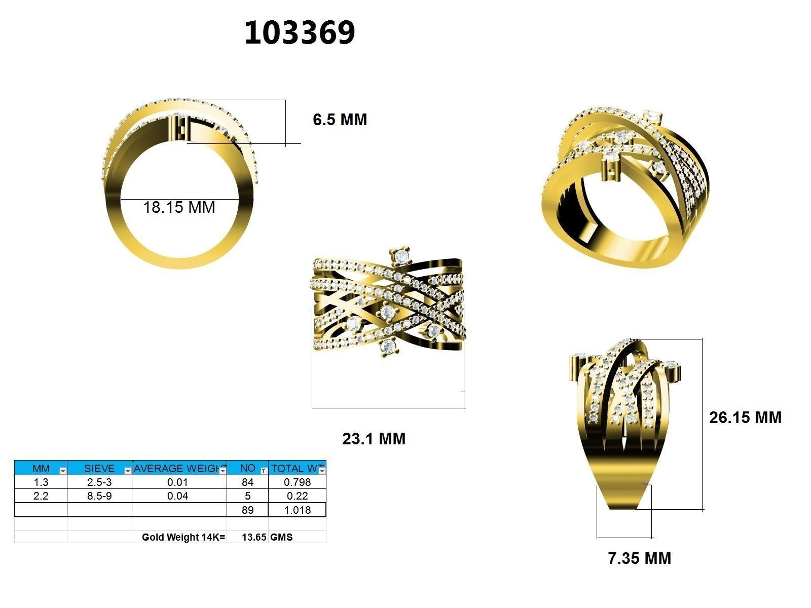 Ring - 103369 3D print model_12