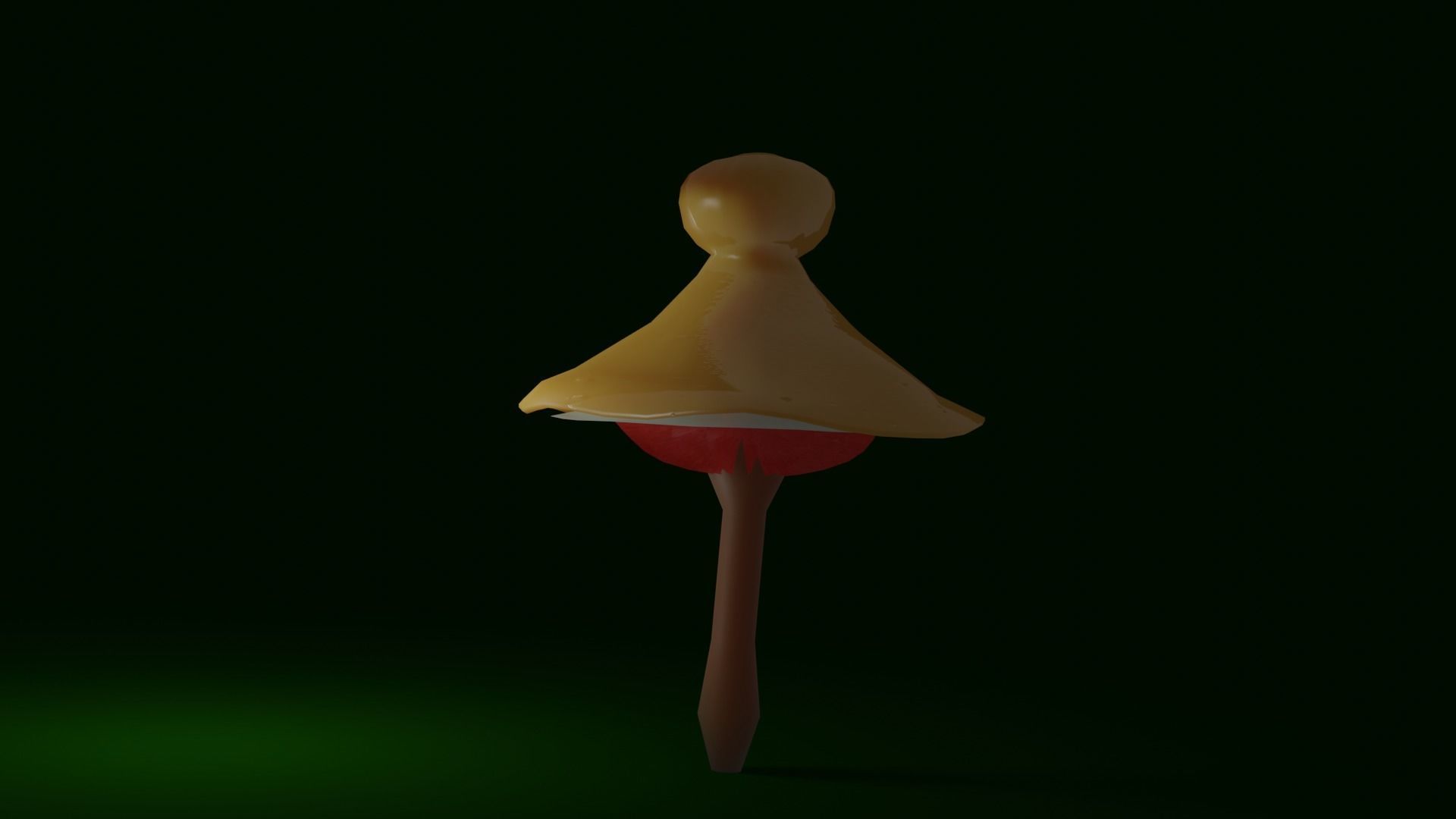 MashMashrooms flower on stick Low-poly 3D model_6