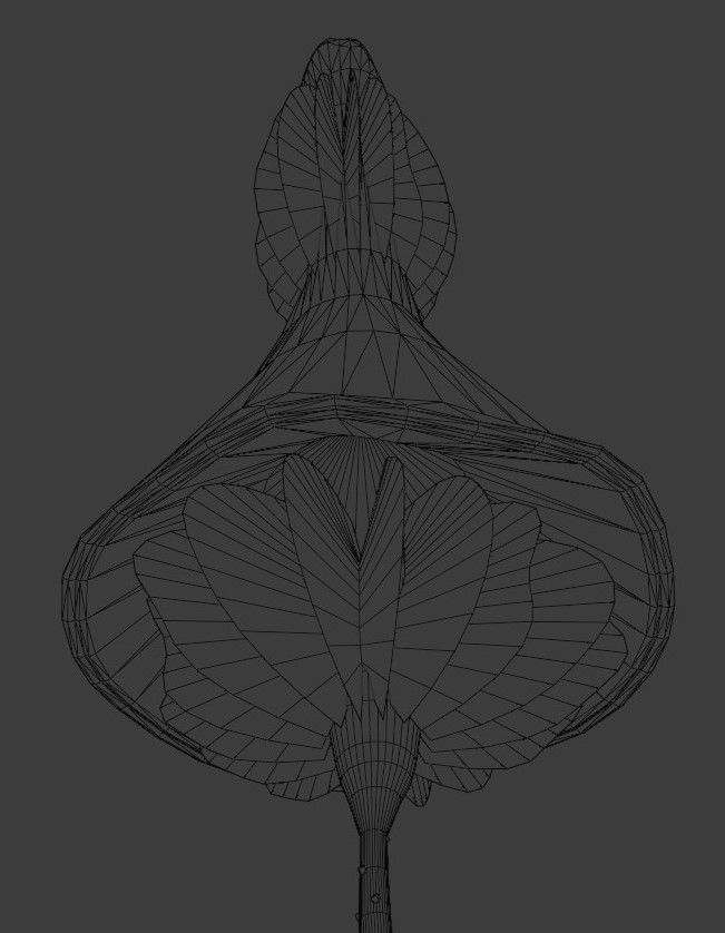 MashMashrooms flower on stick Low-poly 3D model_3