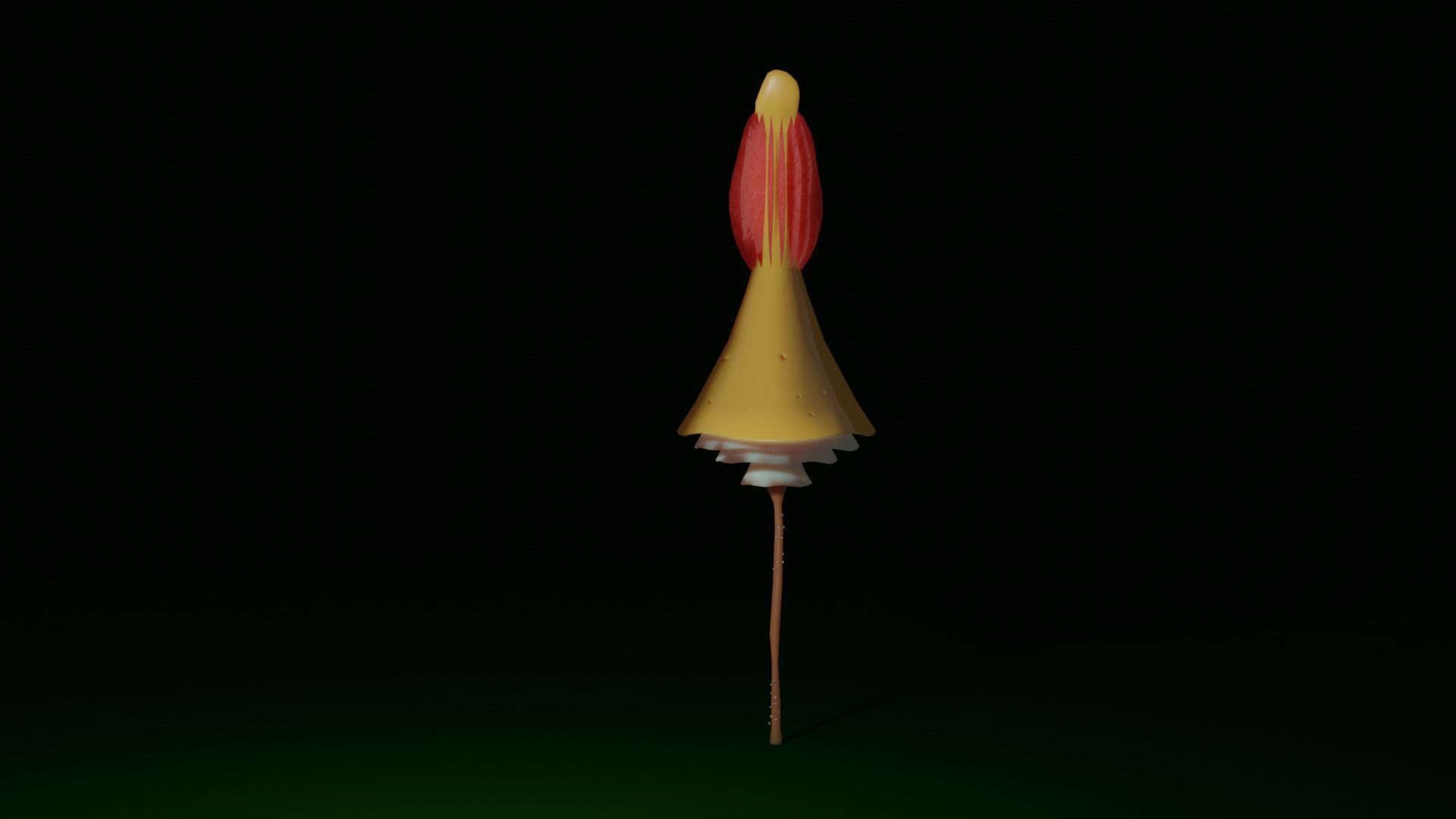 MashMashrooms flower on stick Low-poly 3D model_5