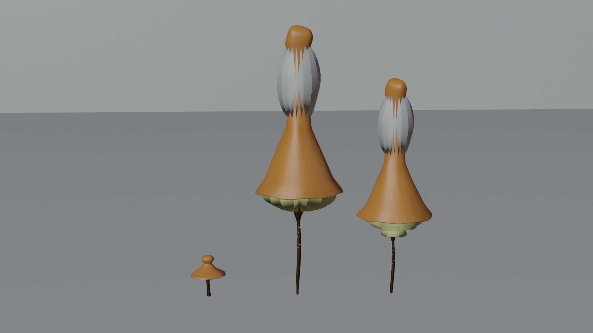 MashMashrooms flower on stick Low-poly 3D model_2