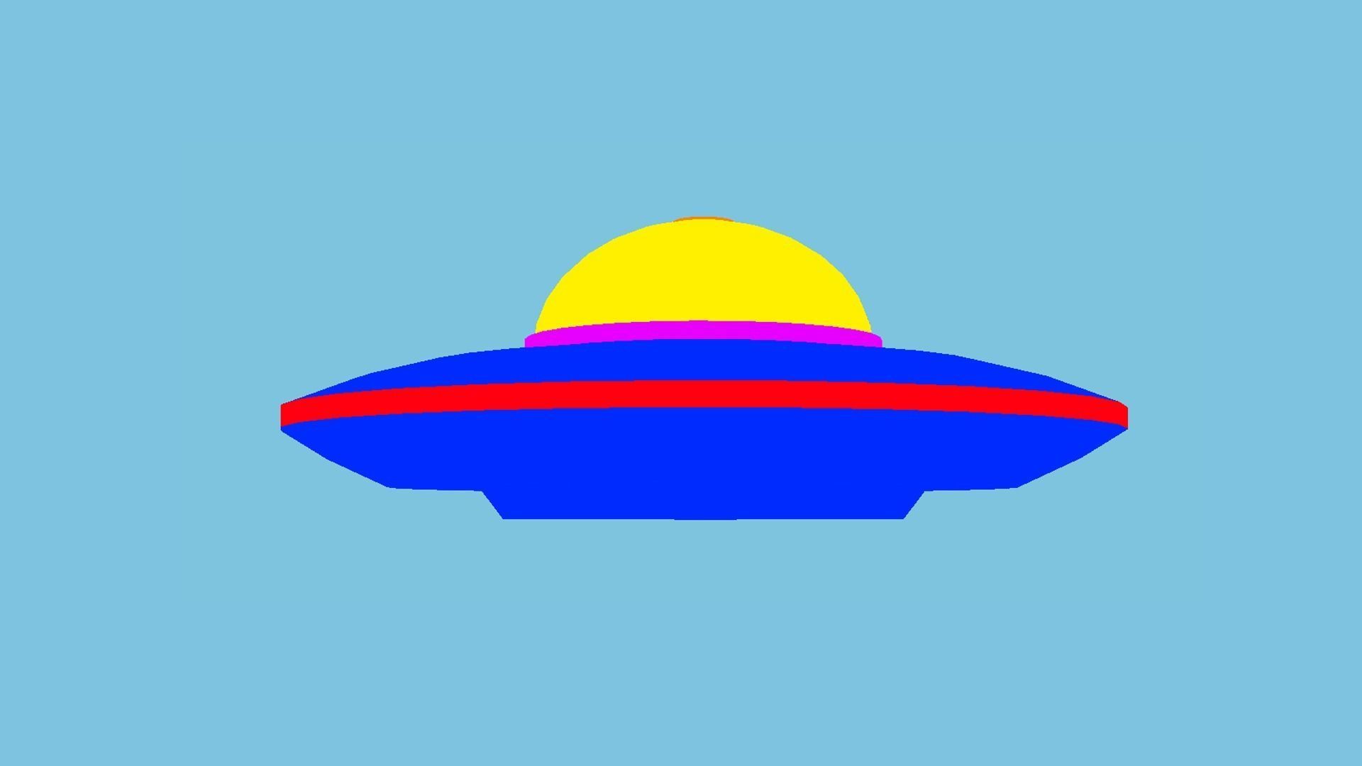 Spaceship UFO B1 - Gray - Alien SciFi Vehicle Low-poly 3D model_8