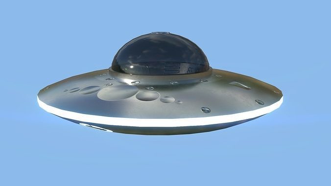 Spaceship UFO B1 - Gray - Alien SciFi Vehicle Low-poly 3D model