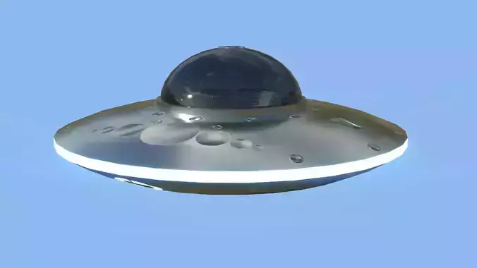 Spaceship UFO B1 - Gray - Alien SciFi Vehicle Low-poly 3D model Spaceship UFO B1 - Gray - Alien SciFi Vehicle Low-poly 3D model
