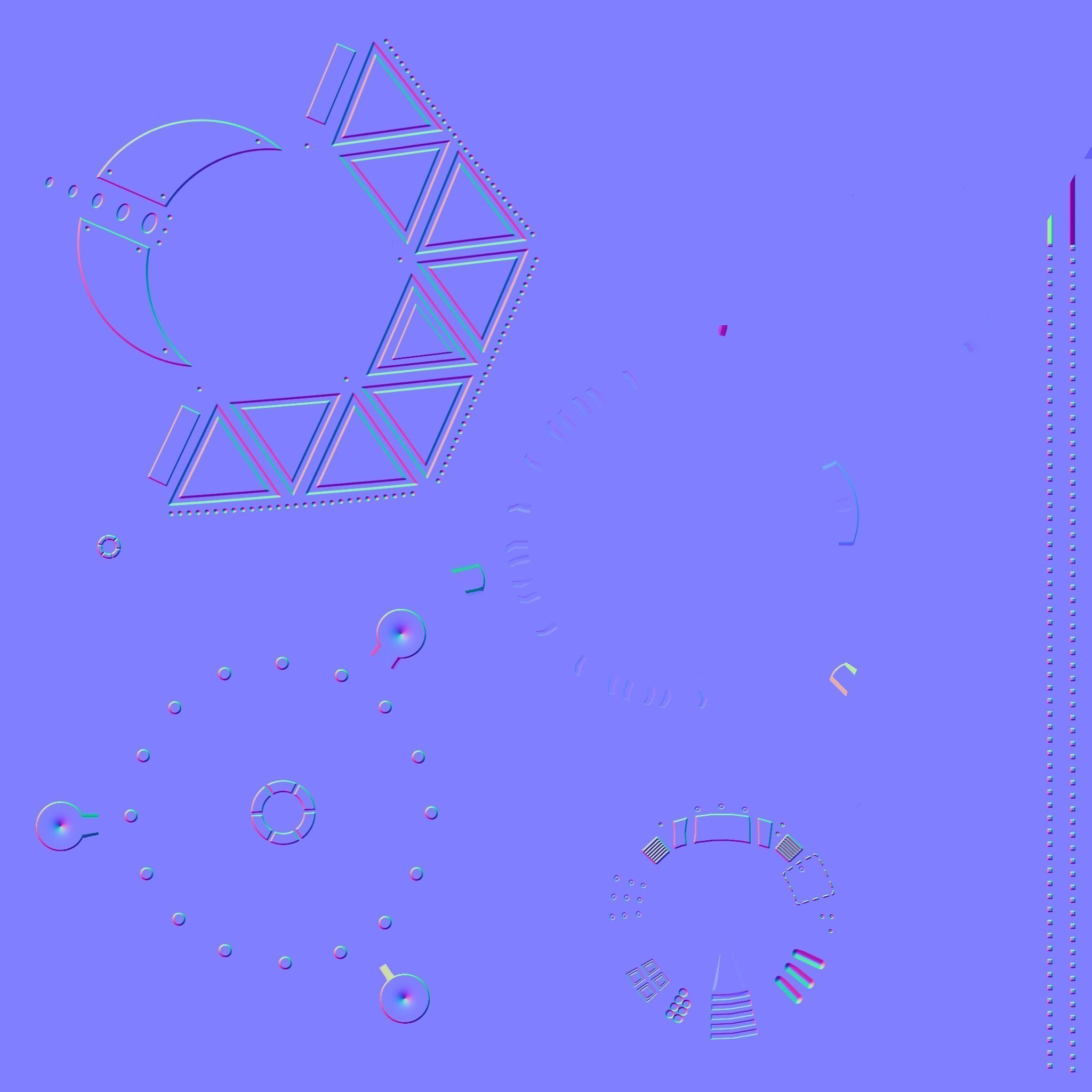 Spaceship UFO B3 - White Blue - Alien SciFi Vehicle Low-poly 3D model_19