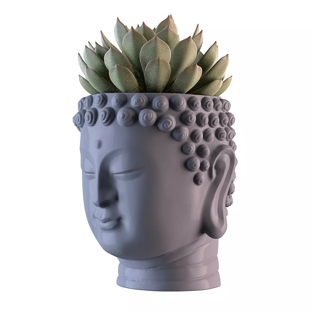 Head Buddha Vase 3D print model_0