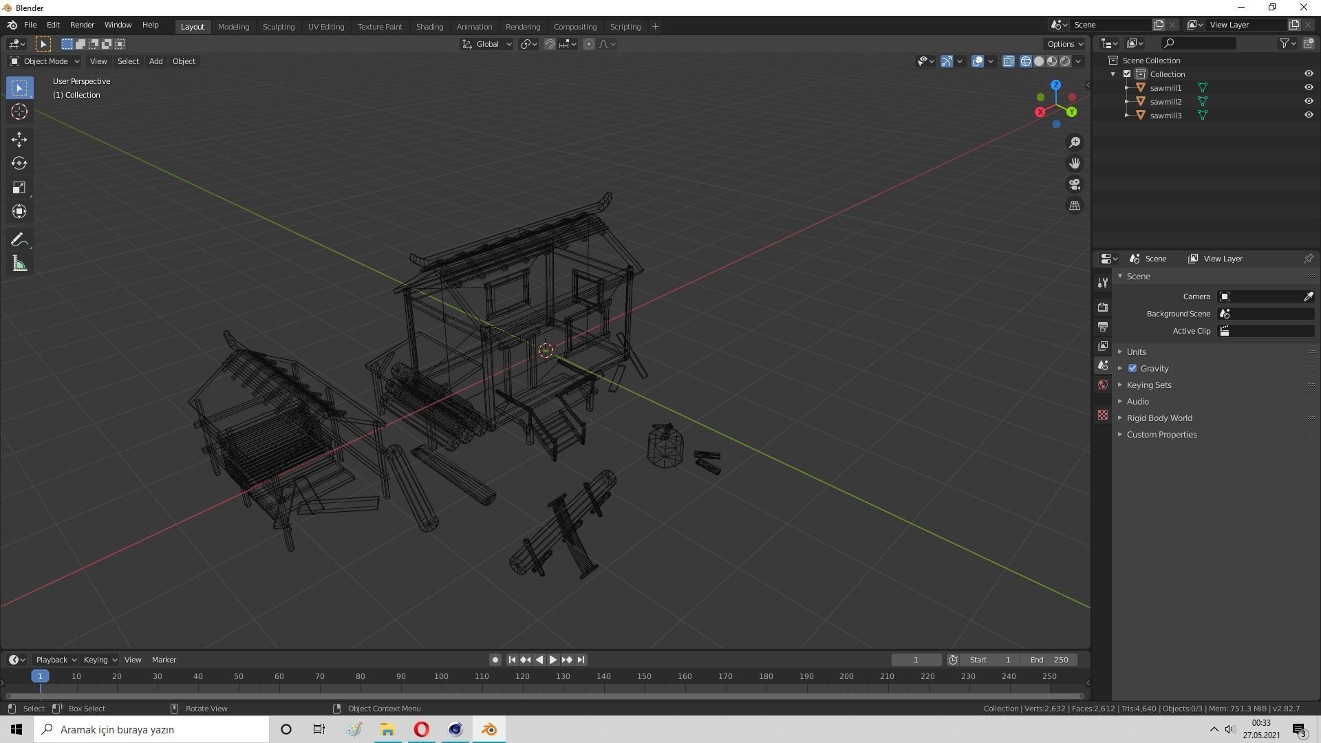  Sawmill Level 5  Low-poly 3D model_9