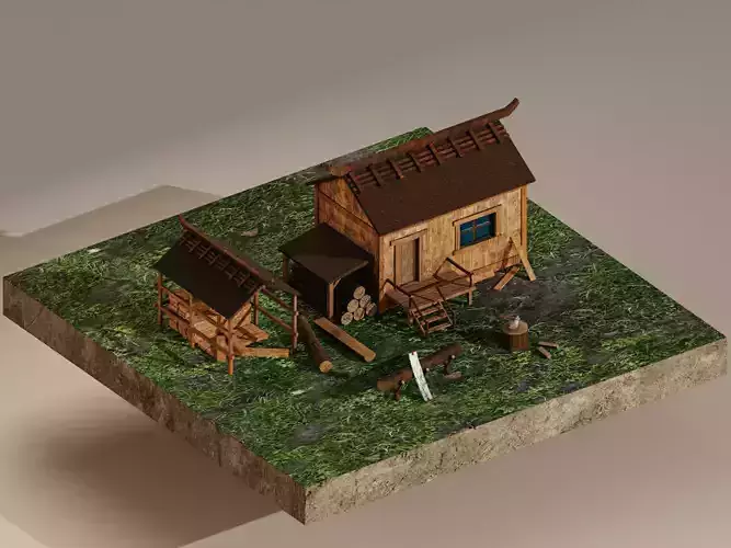  Sawmill Level 5  Low-poly 3D model