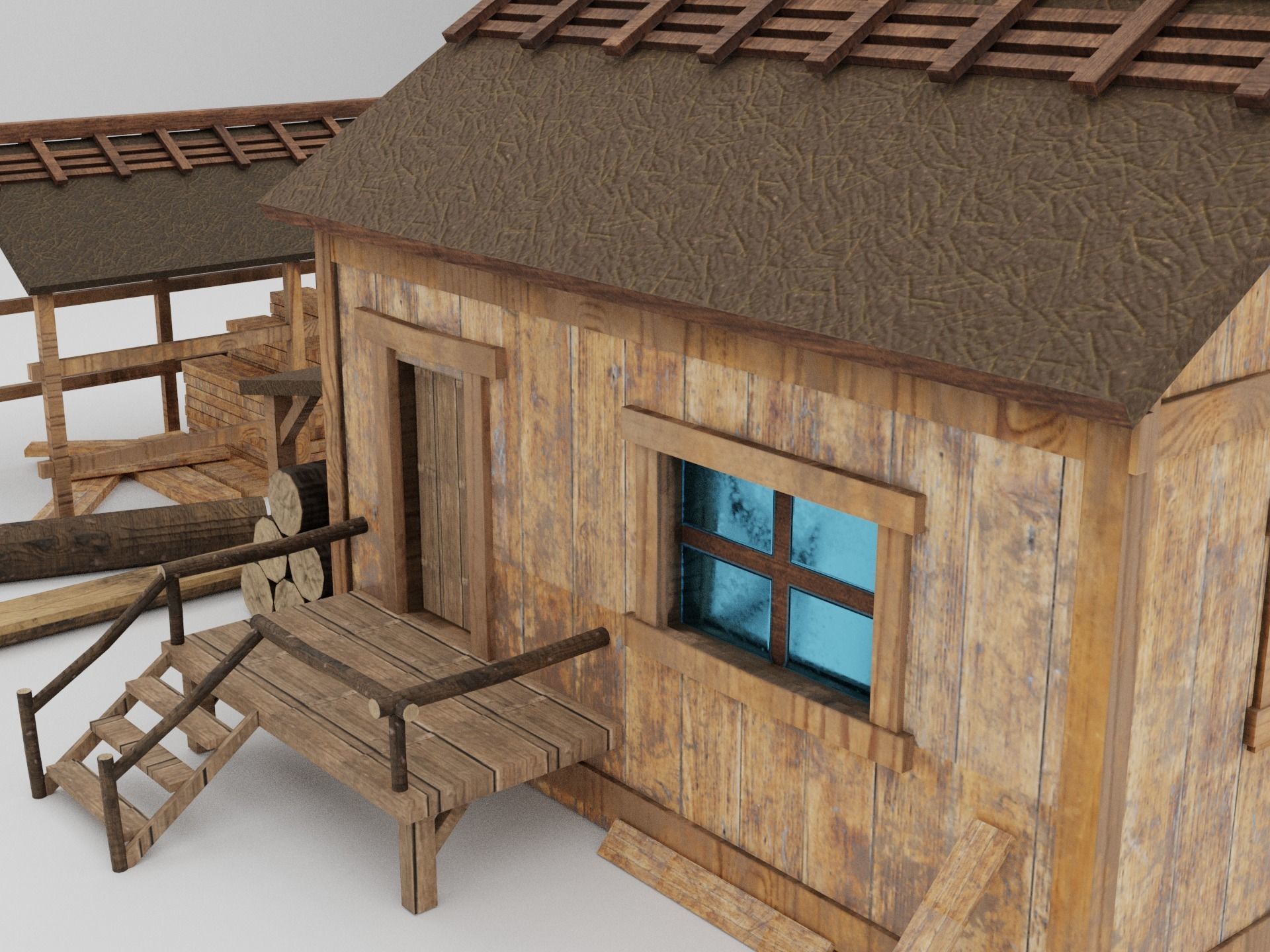  Sawmill Level 5  Low-poly 3D model_6