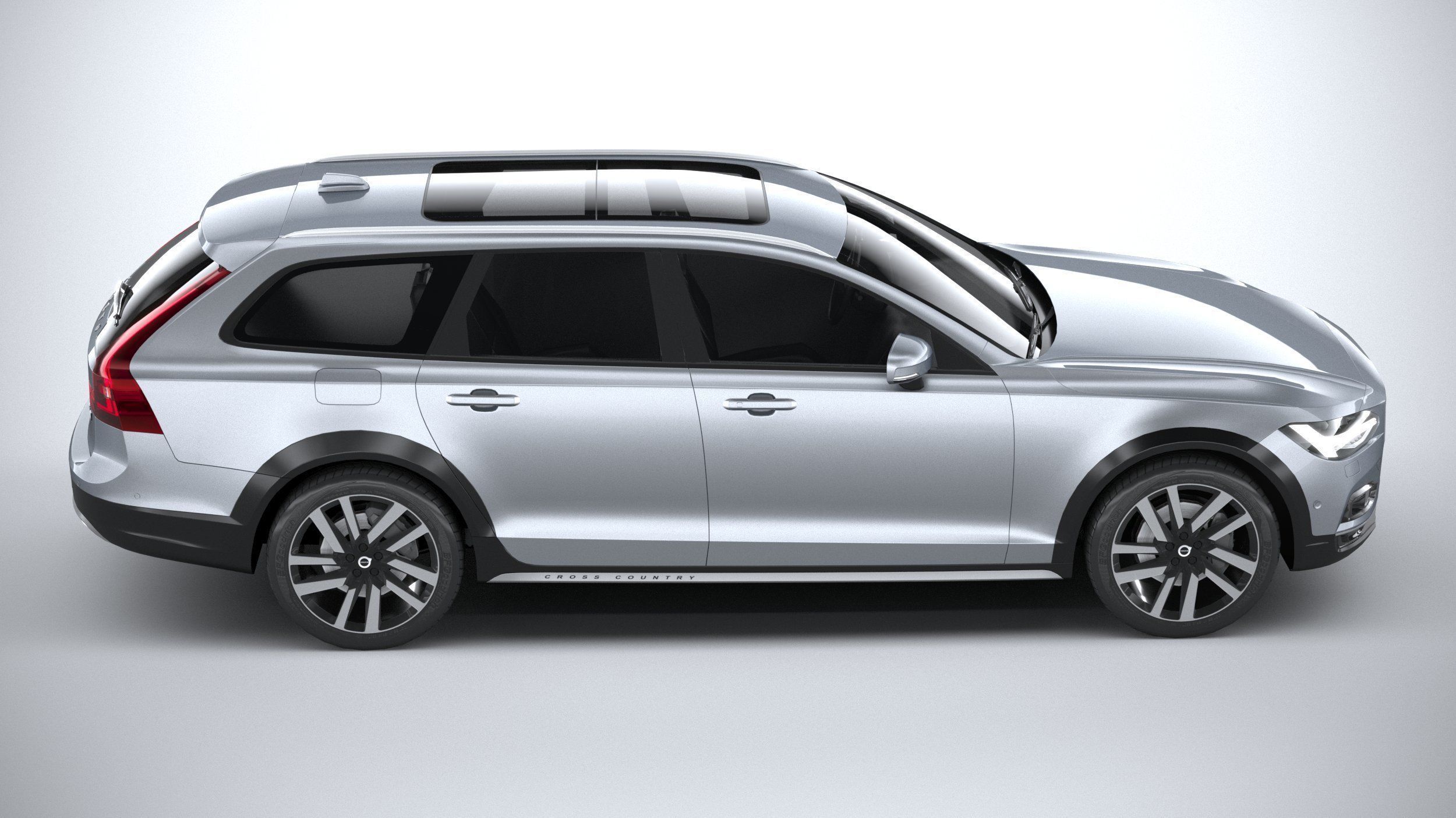 Volvo V90 Cross Country 2020 LowPoly 3D model_11