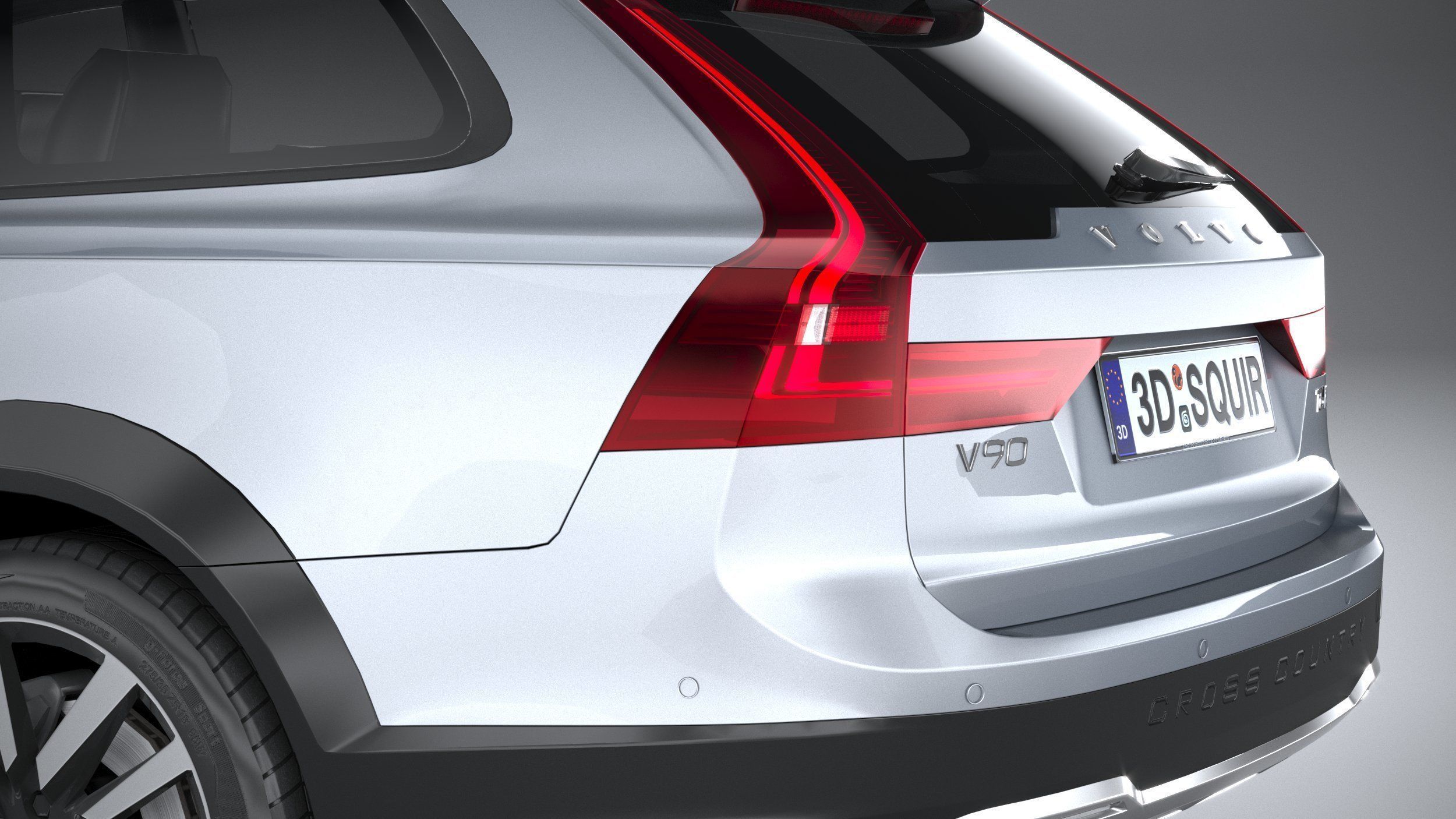 Volvo V90 Cross Country 2020 LowPoly 3D model_6