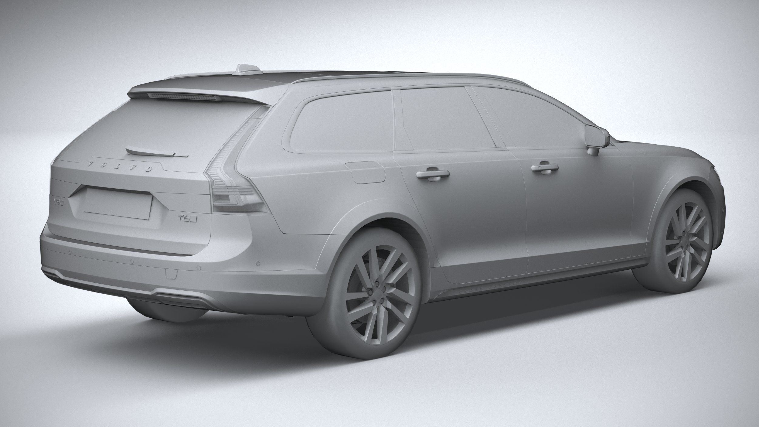 Volvo V90 Cross Country 2020 LowPoly 3D model_25
