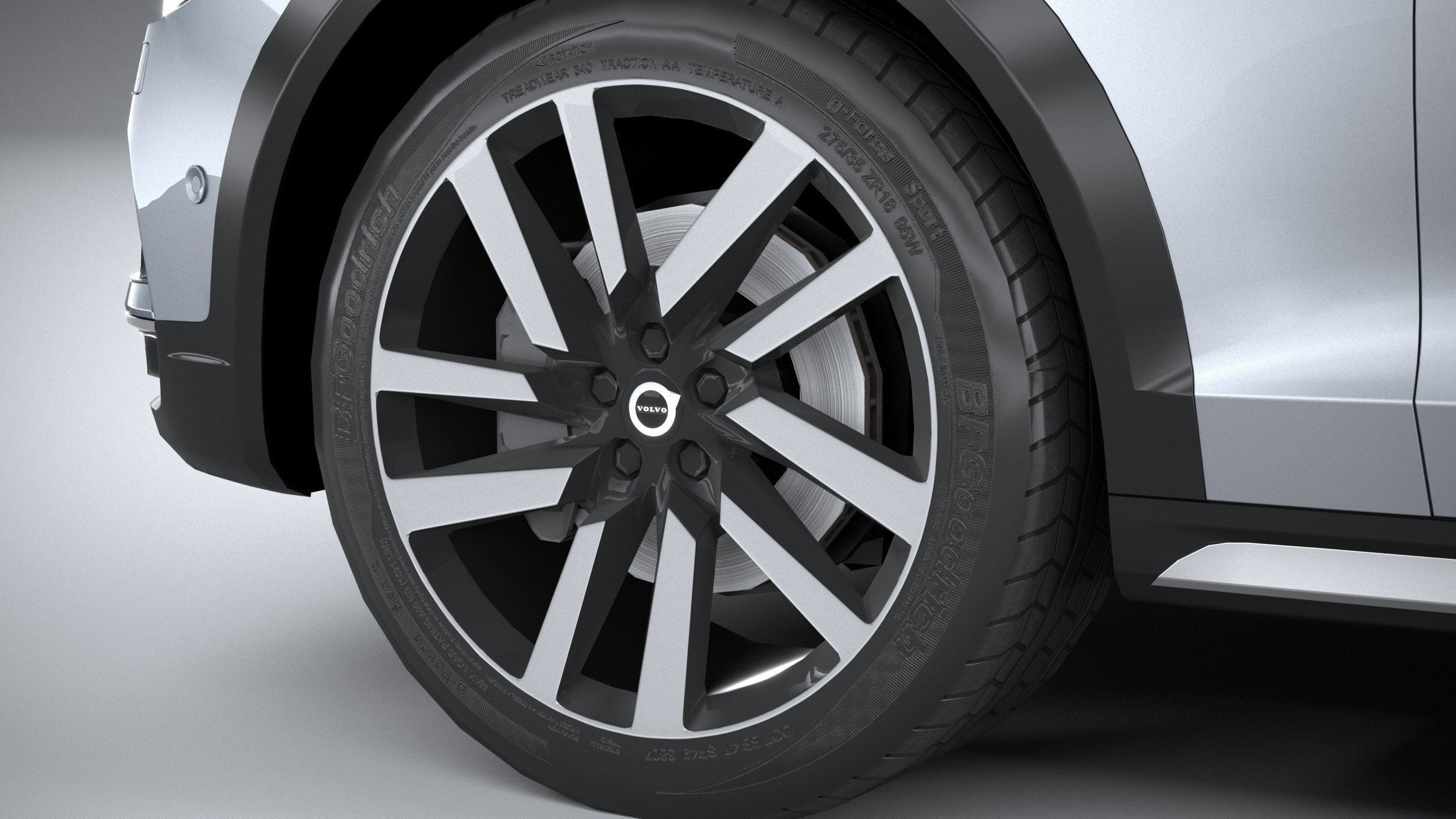 Volvo V90 Cross Country 2020 LowPoly 3D model_16