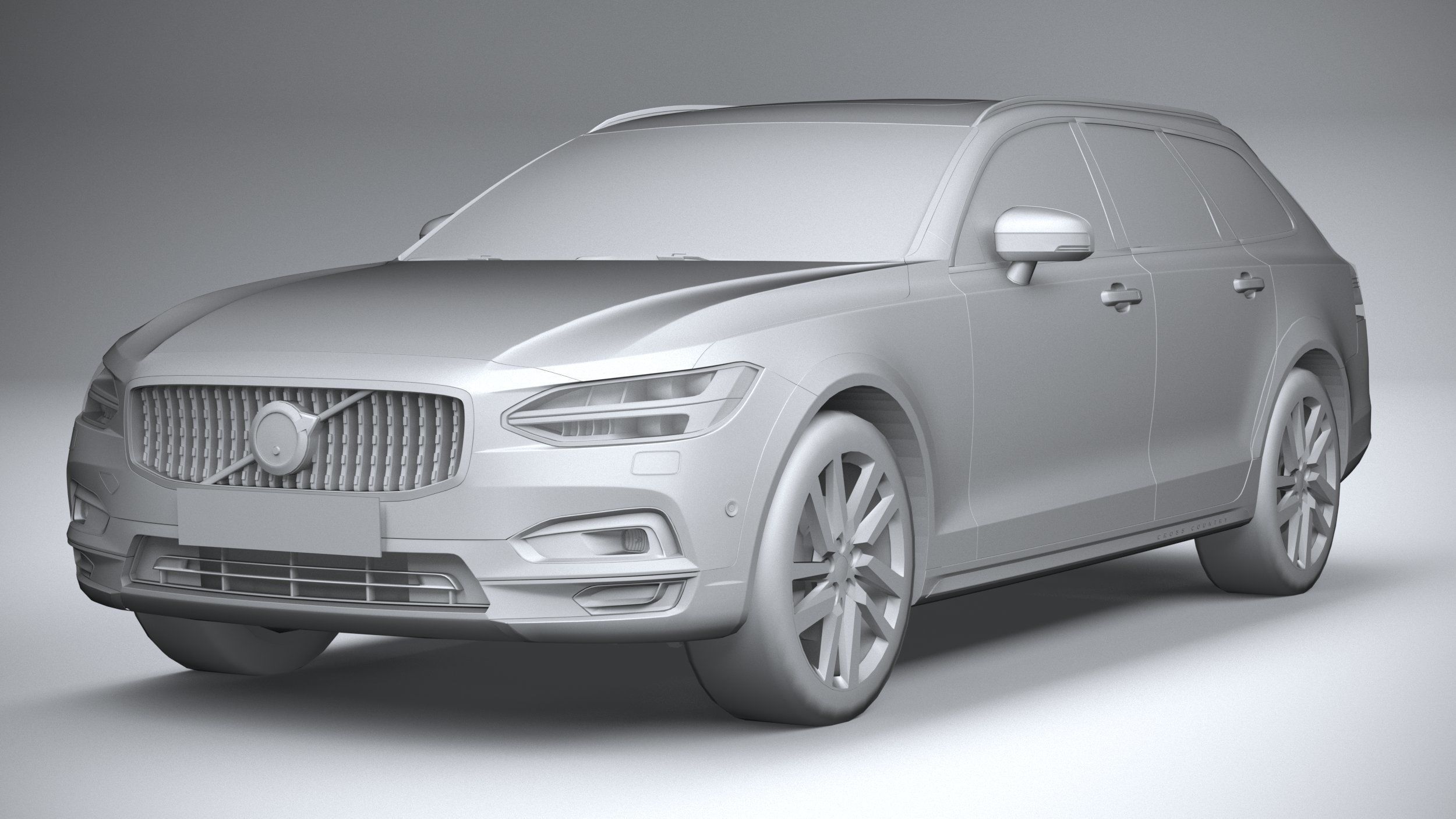 Volvo V90 Cross Country 2020 LowPoly 3D model_20