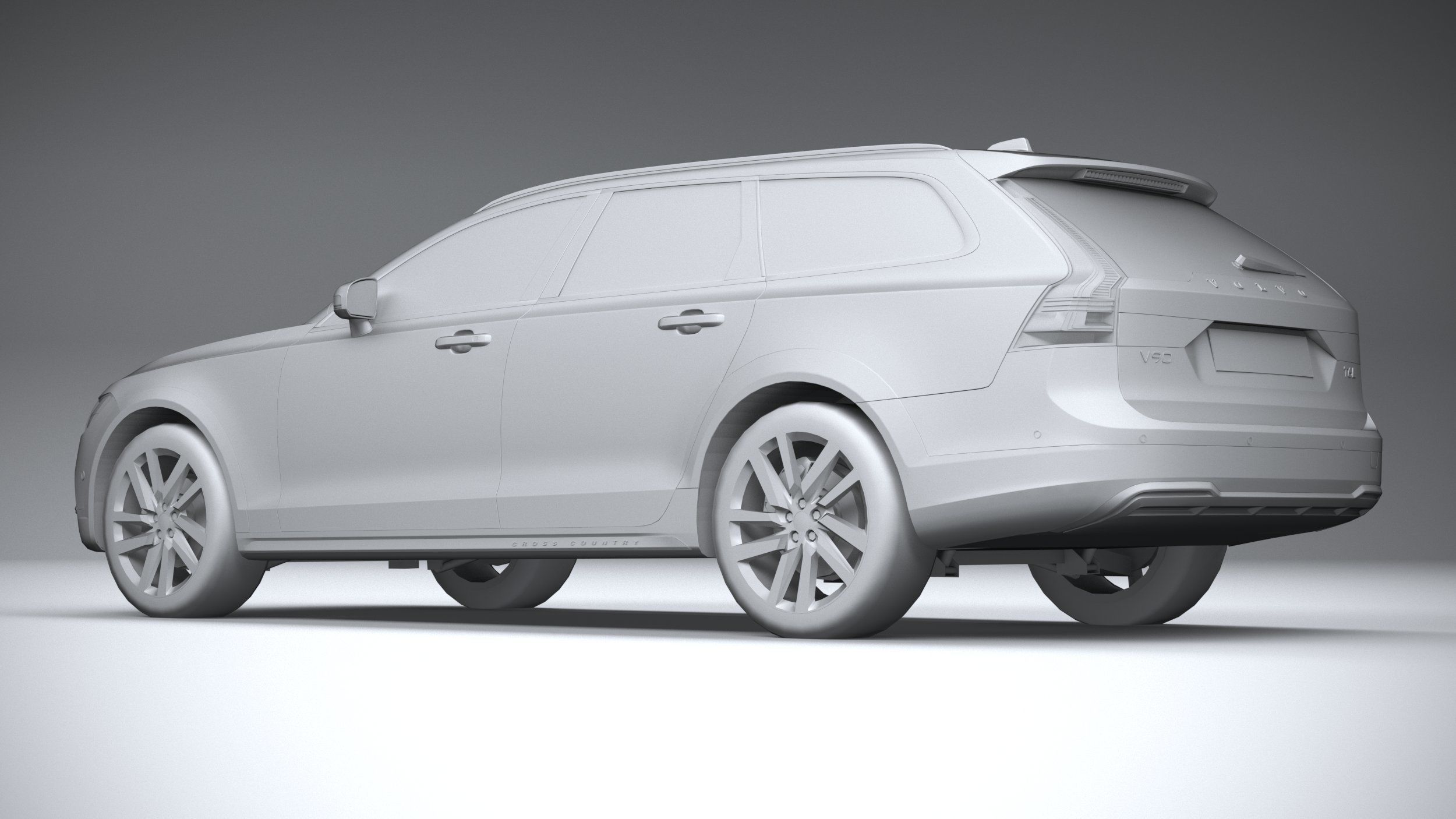 Volvo V90 Cross Country 2020 LowPoly 3D model_21