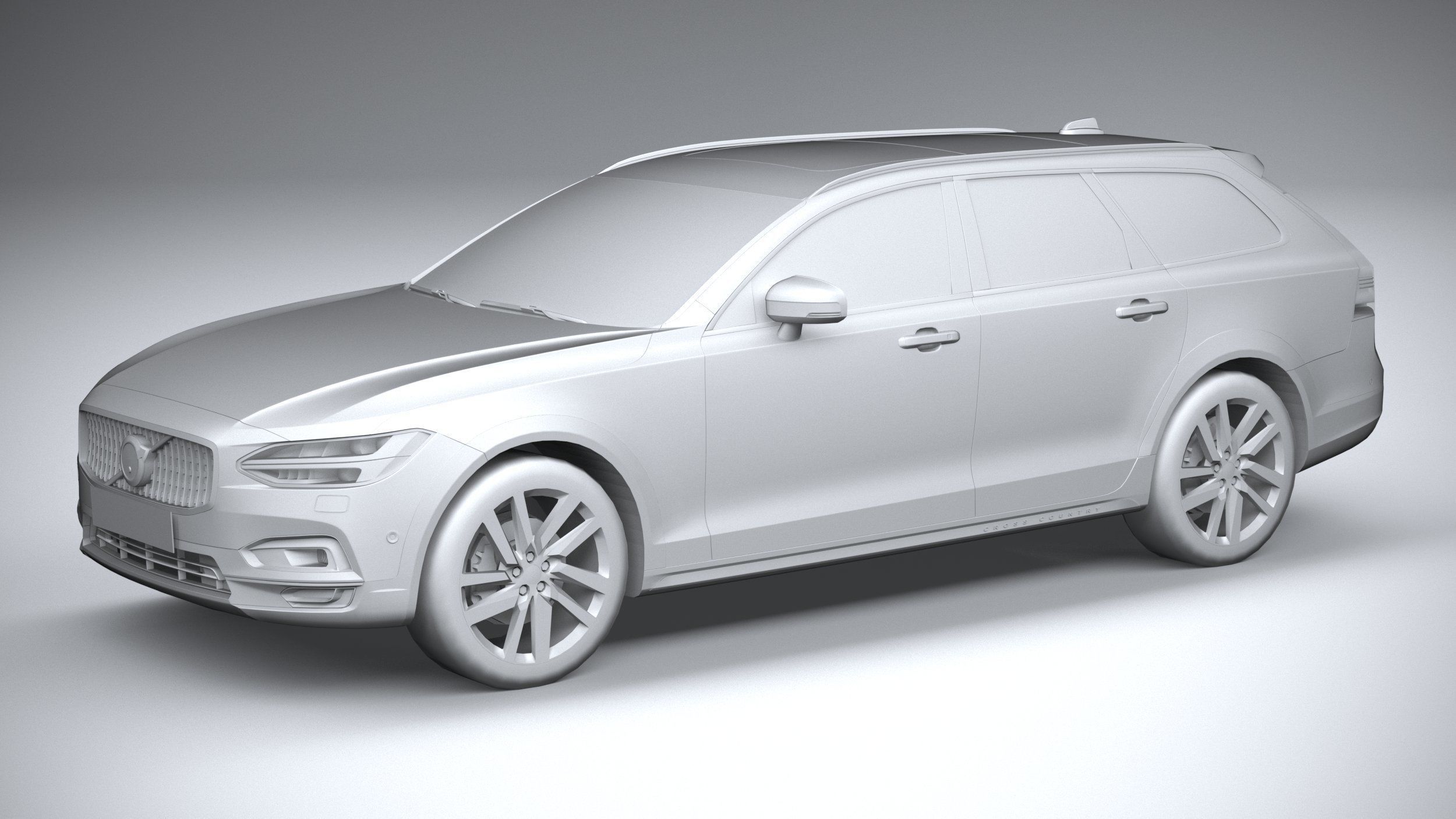 Volvo V90 Cross Country 2020 LowPoly 3D model_19