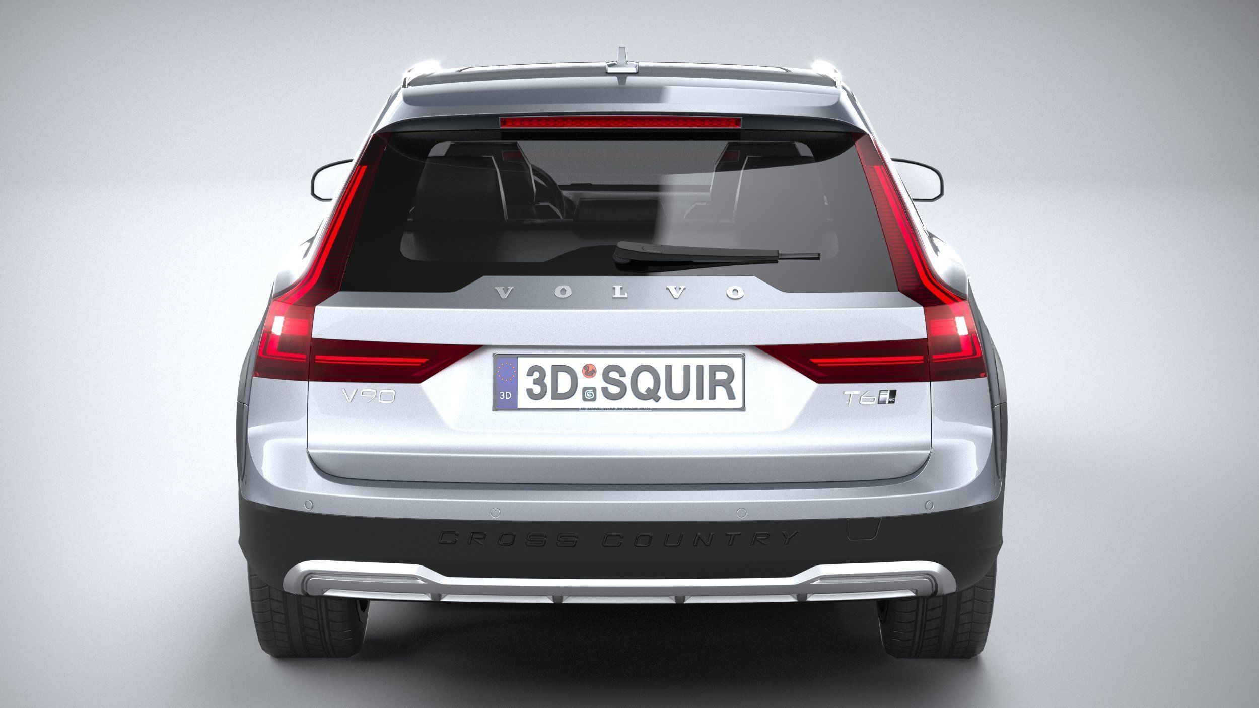 Volvo V90 Cross Country 2020 LowPoly 3D model_4