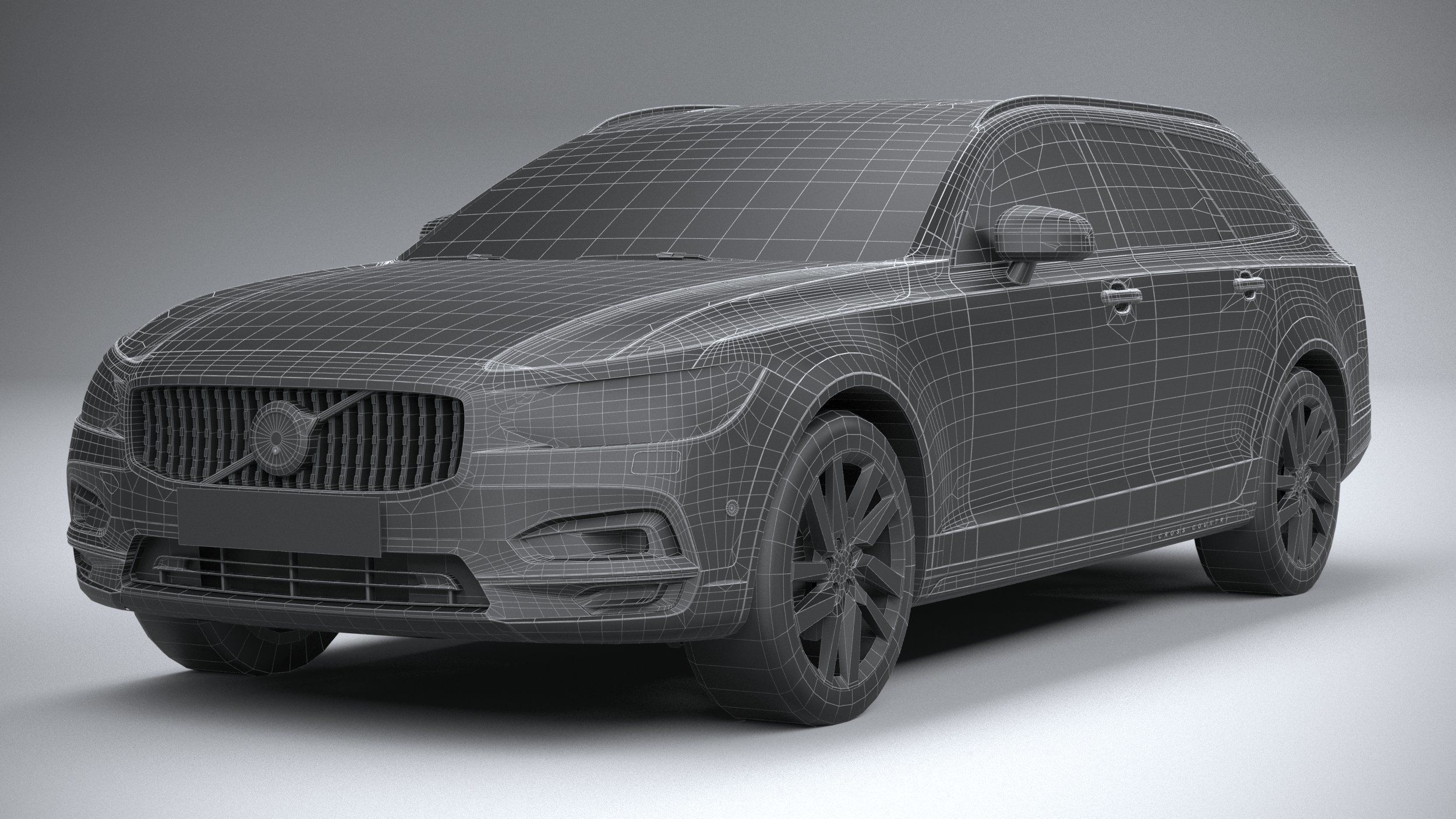 Volvo V90 Cross Country 2020 LowPoly 3D model_27
