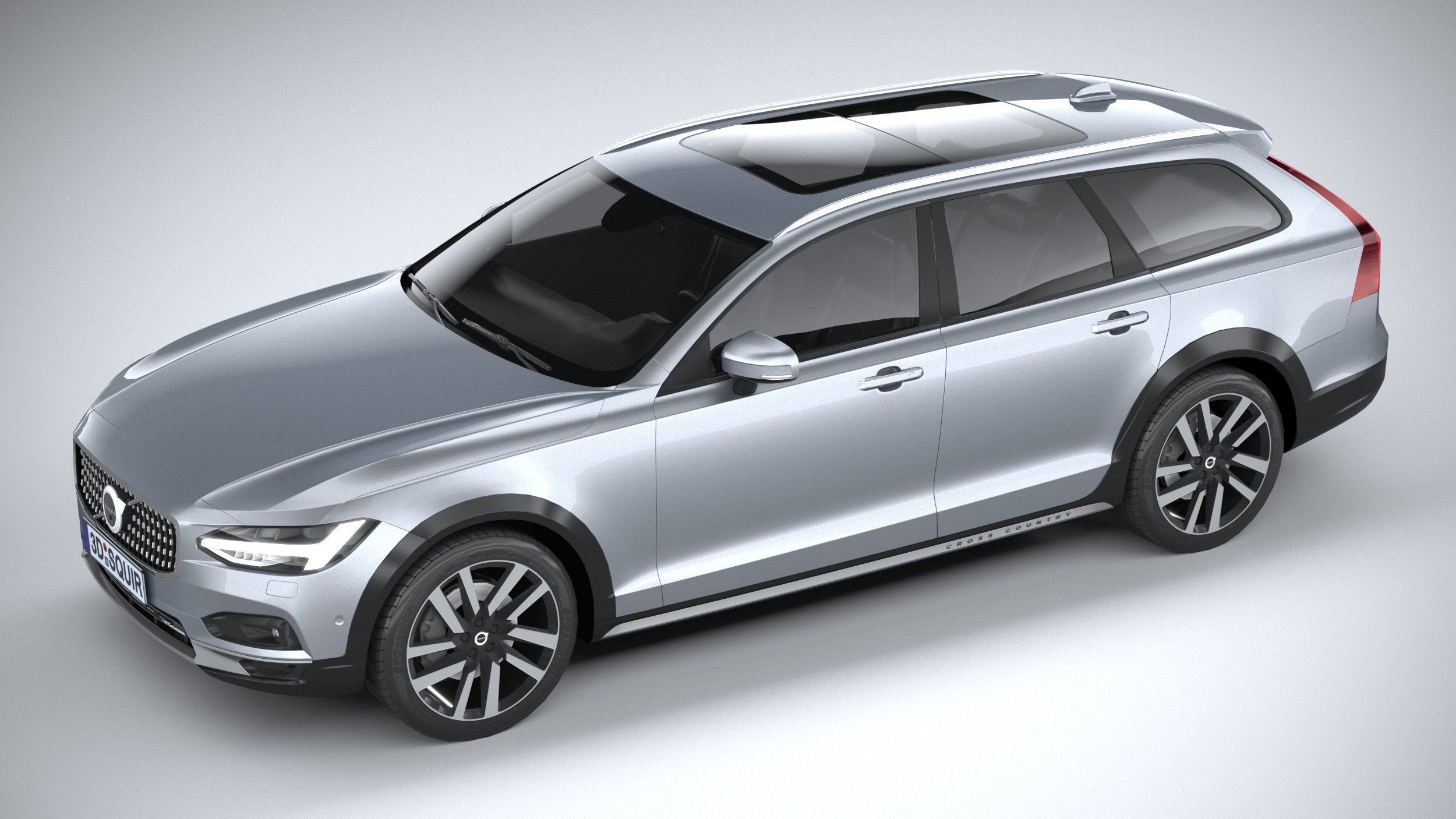 Volvo V90 Cross Country 2020 LowPoly 3D model_7