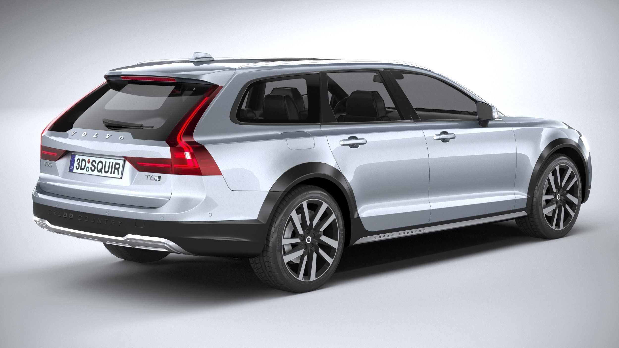 Volvo V90 Cross Country 2020 LowPoly 3D model_17