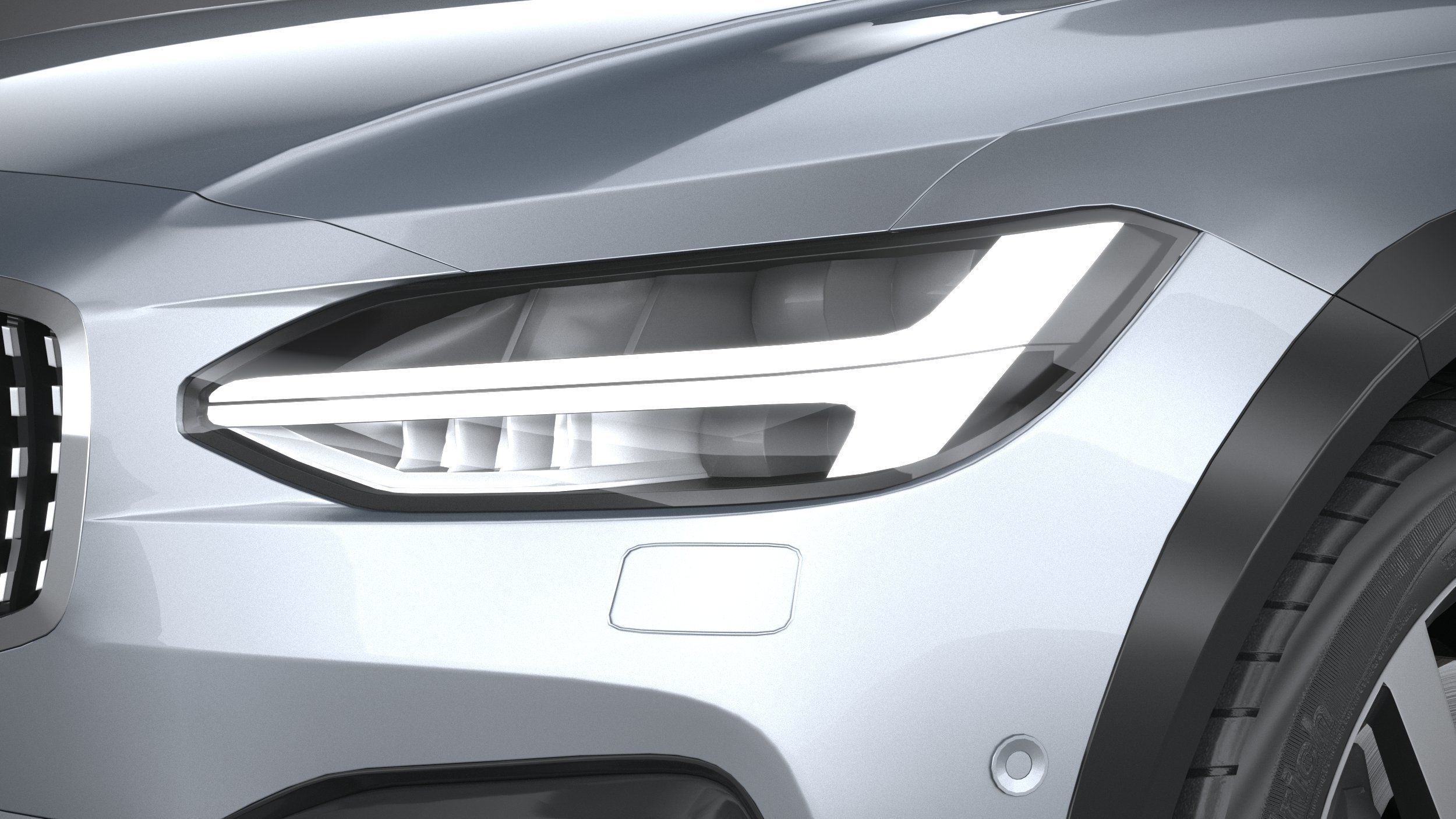 Volvo V90 Cross Country 2020 LowPoly 3D model_14