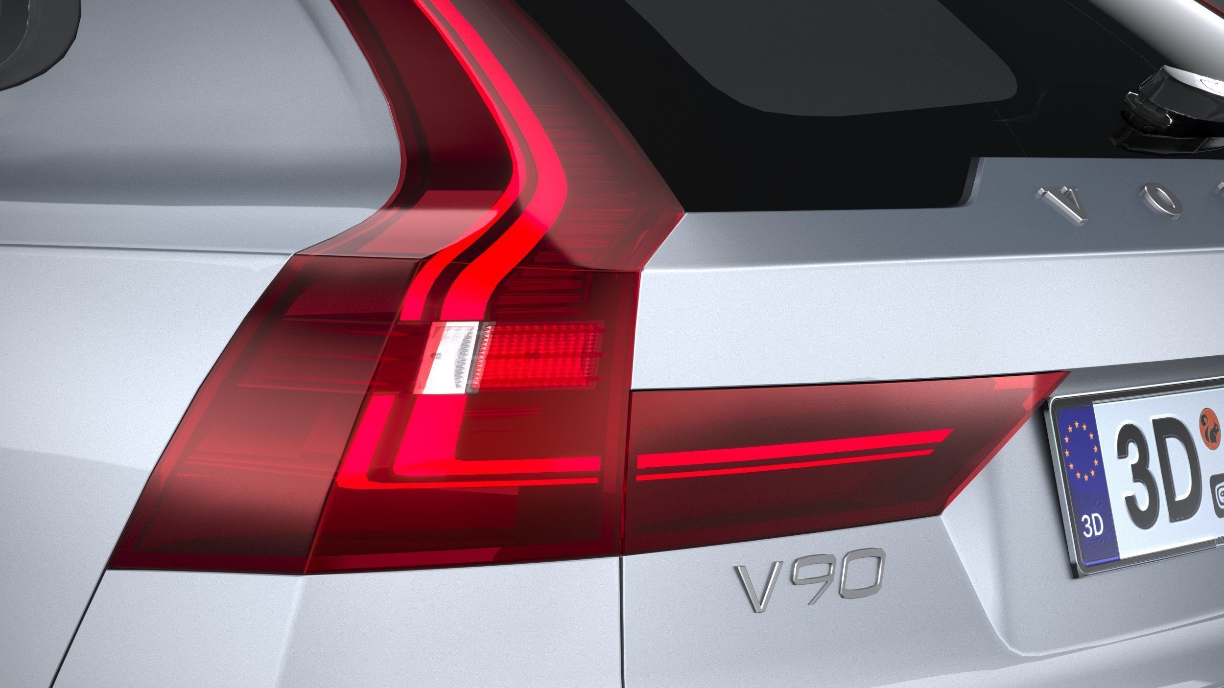 Volvo V90 Cross Country 2020 LowPoly 3D model_15