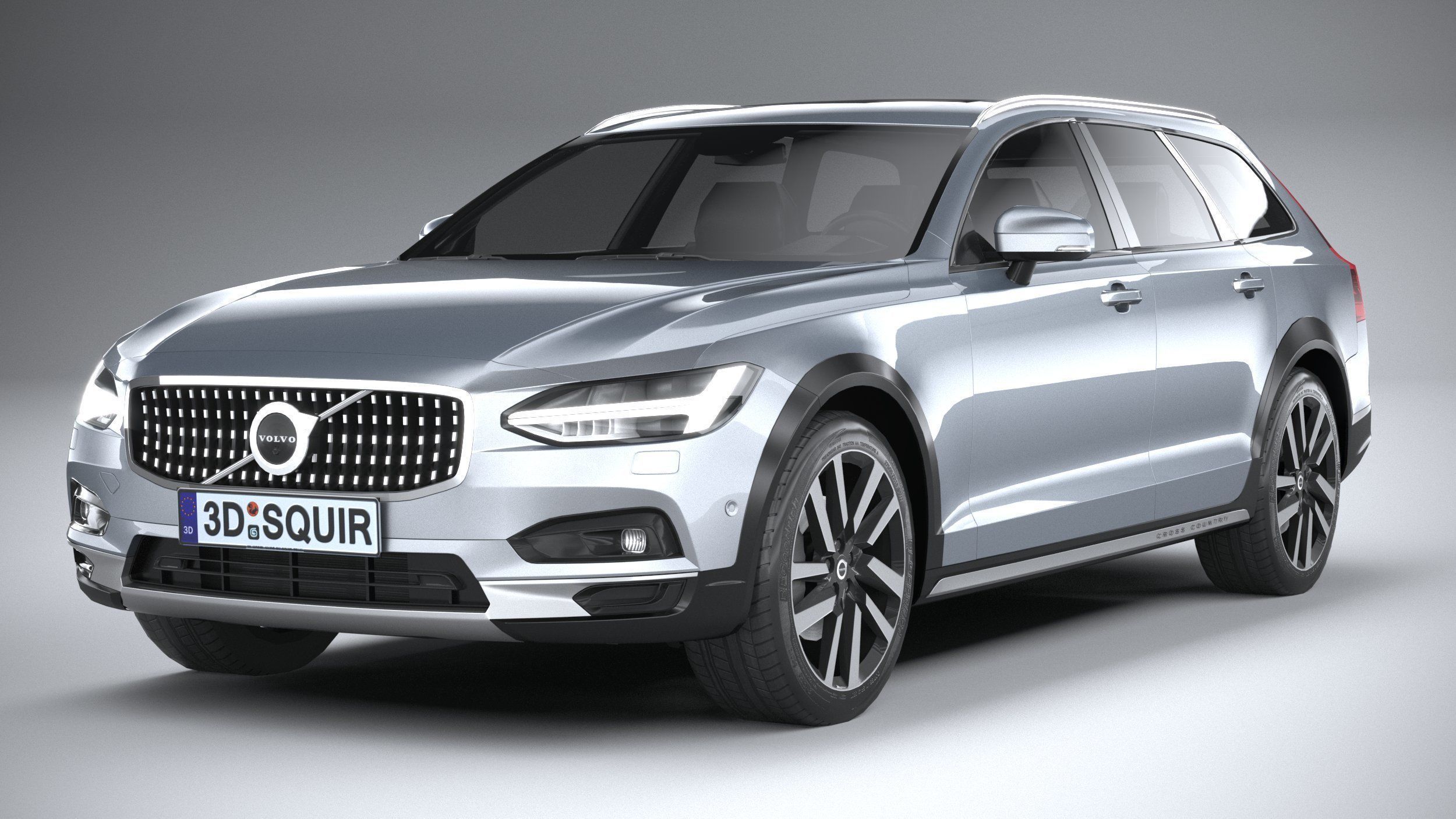 Volvo V90 Cross Country 2020 LowPoly 3D model_2