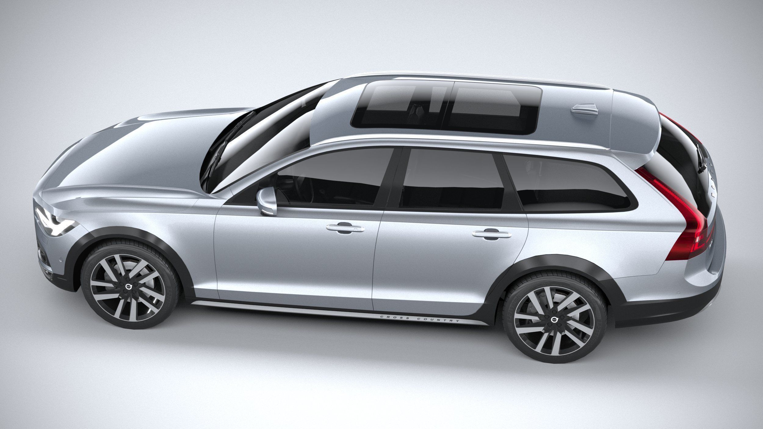 Volvo V90 Cross Country 2020 LowPoly 3D model_9