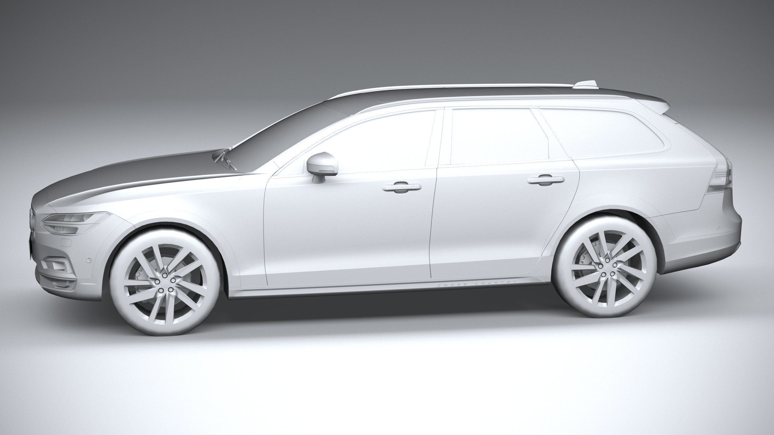 Volvo V90 Cross Country 2020 LowPoly 3D model_22