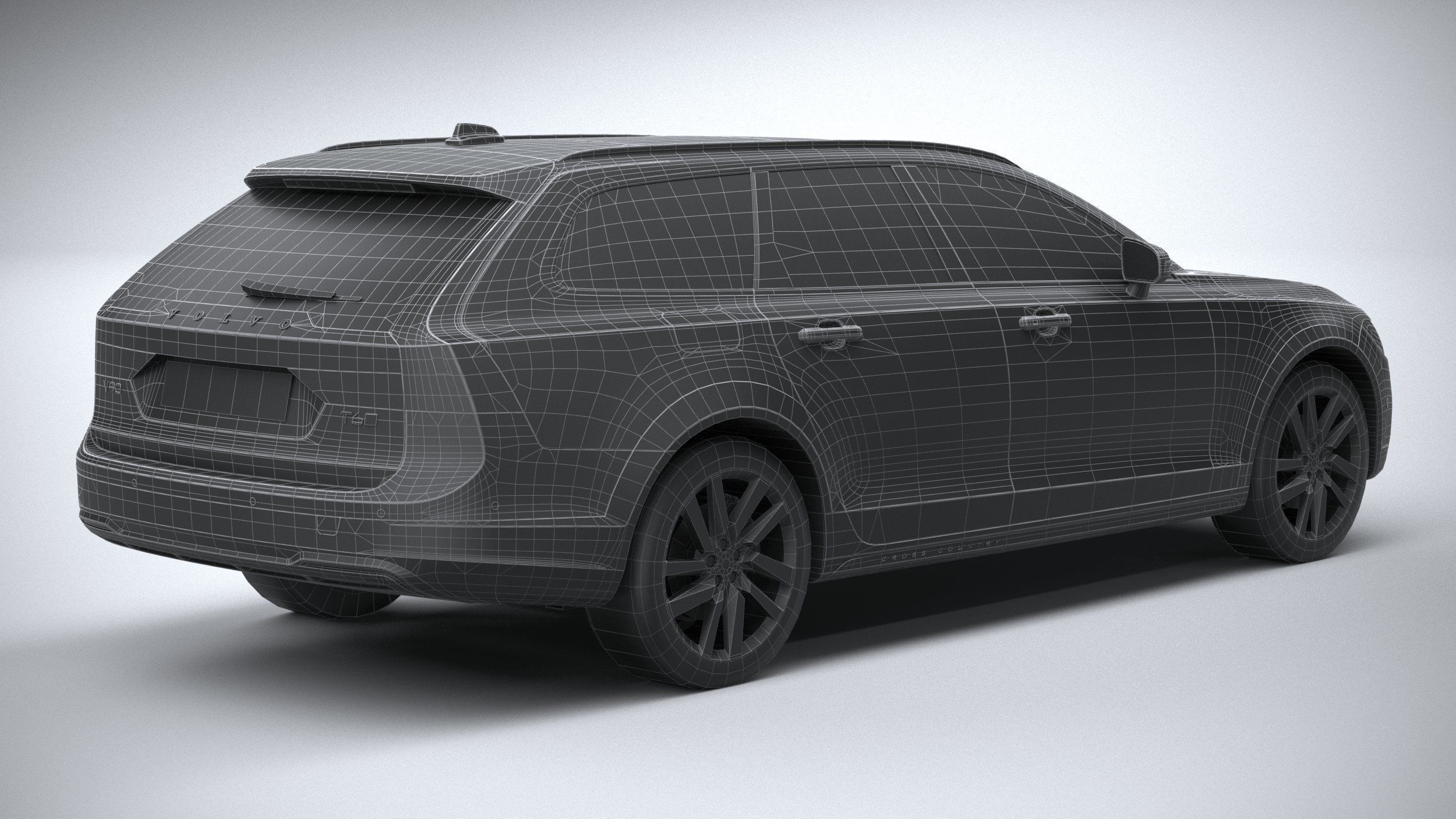 Volvo V90 Cross Country 2020 LowPoly 3D model_32