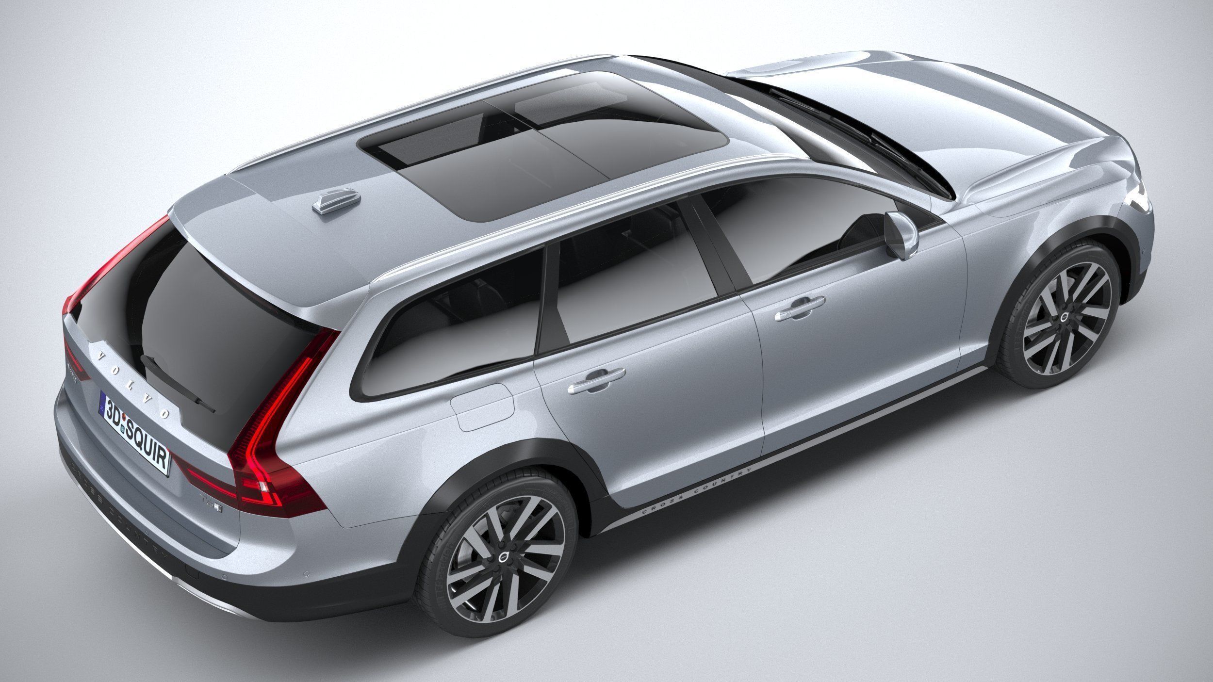 Volvo V90 Cross Country 2020 LowPoly 3D model_10
