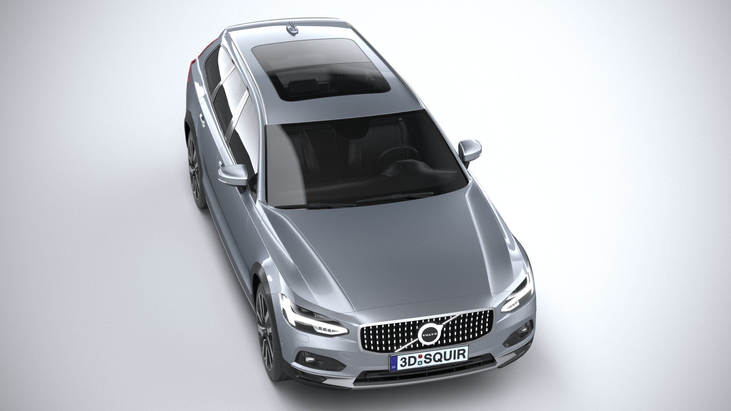 Volvo V90 Cross Country 2020 LowPoly 3D model_12