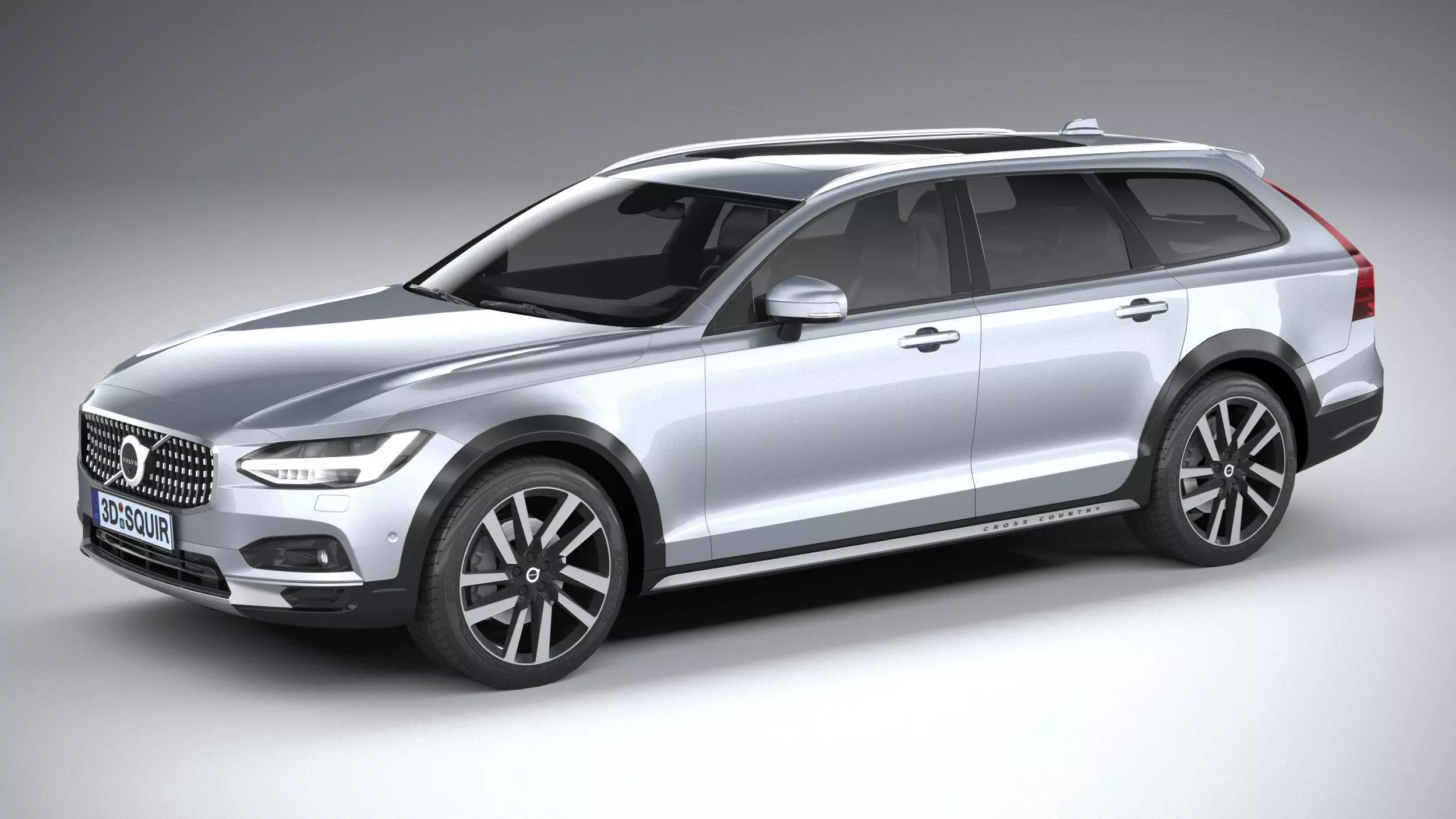 Volvo V90 Cross Country 2020 LowPoly 3D model_0