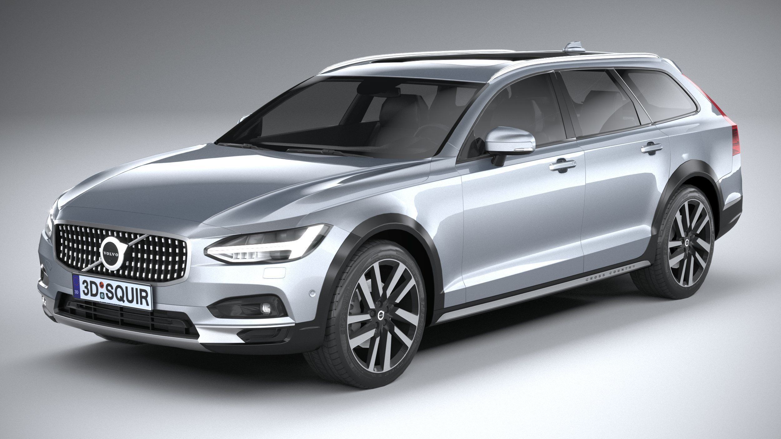 Volvo V90 Cross Country 2020 LowPoly 3D model_1
