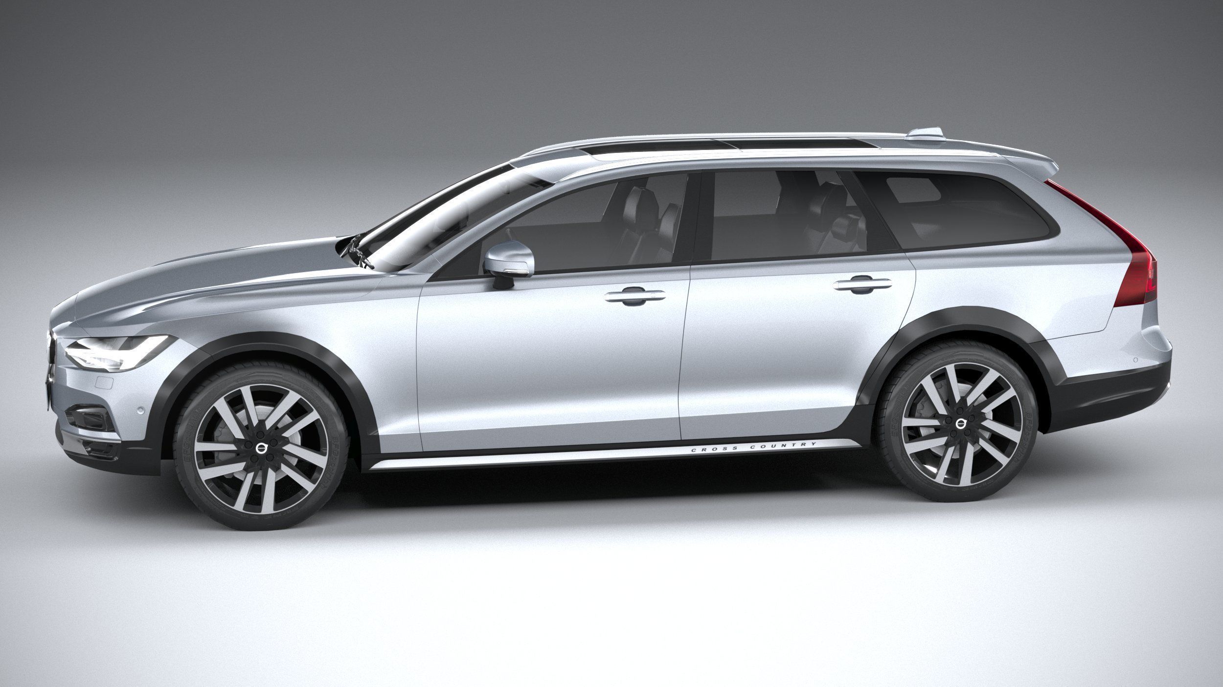 Volvo V90 Cross Country 2020 LowPoly 3D model_8