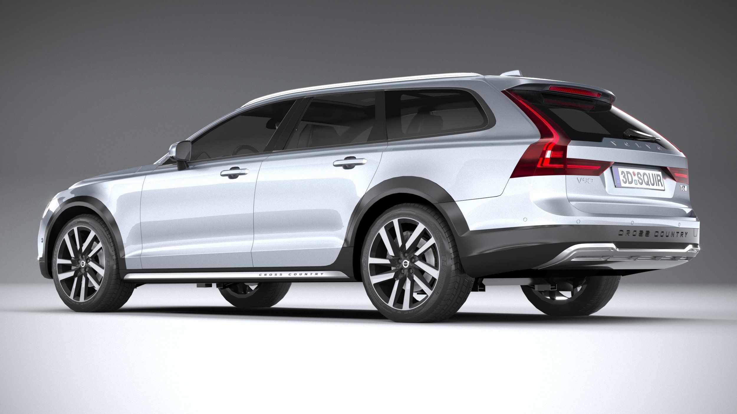 Volvo V90 Cross Country 2020 LowPoly 3D model_5