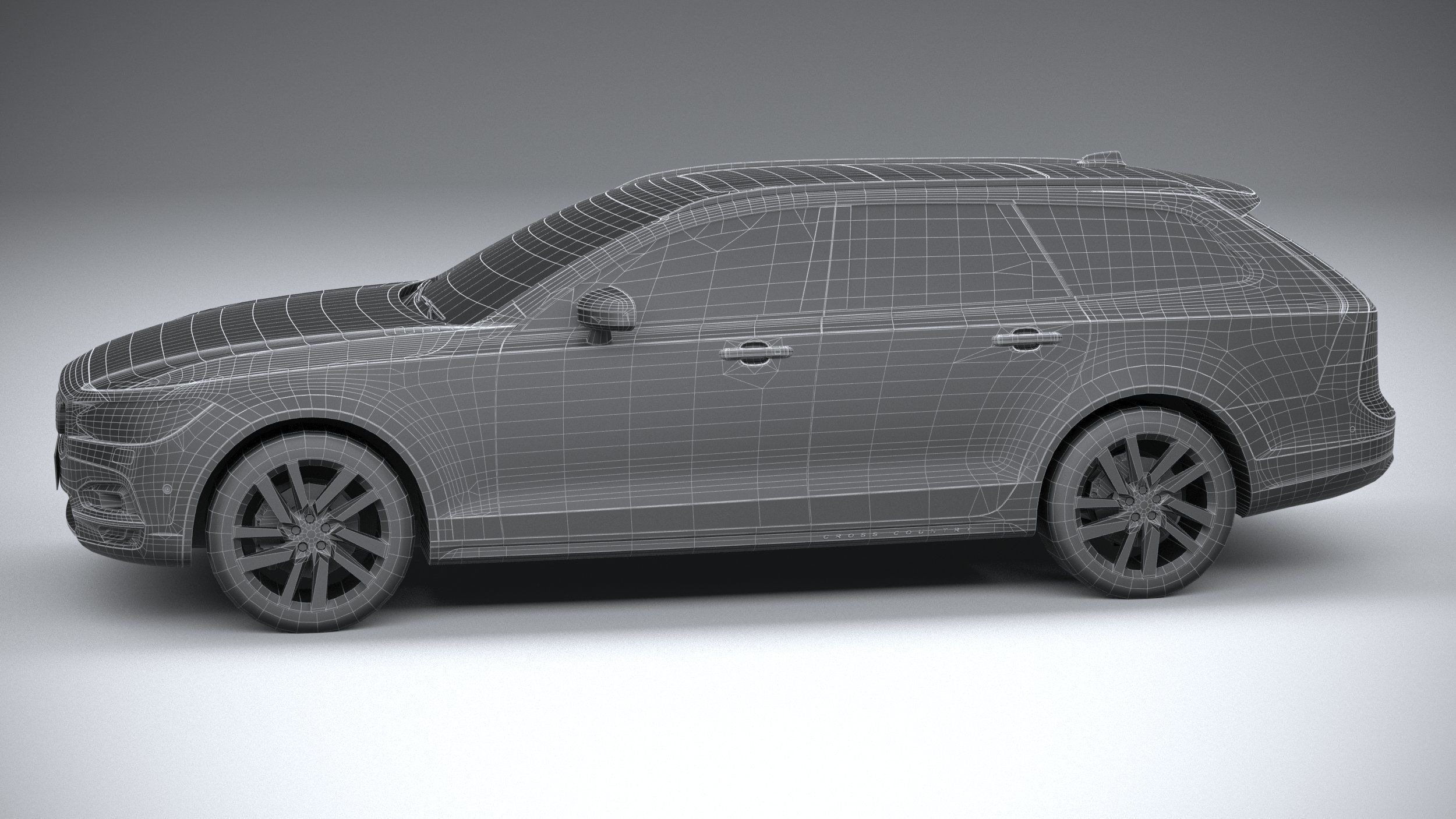 Volvo V90 Cross Country 2020 LowPoly 3D model_29