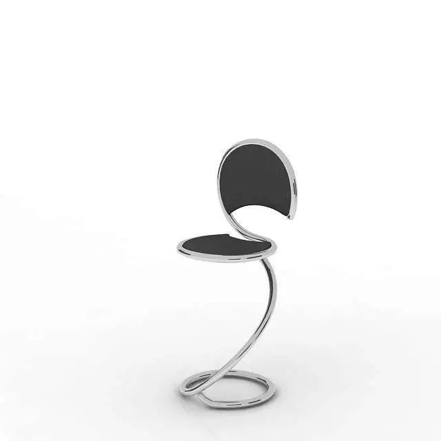 Black Metal Chair 3D model