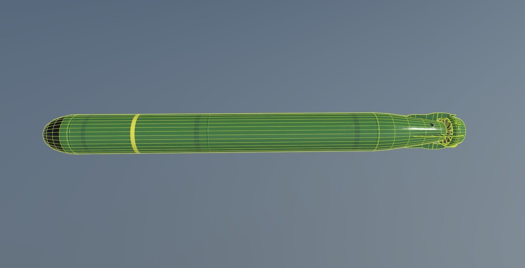 MK-48 ADCAP Torpedo Low-poly 3D model_2