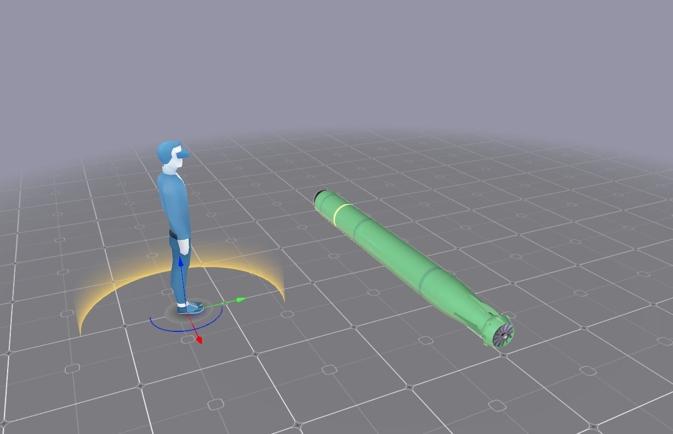 MK-48 ADCAP Torpedo Low-poly 3D model_19