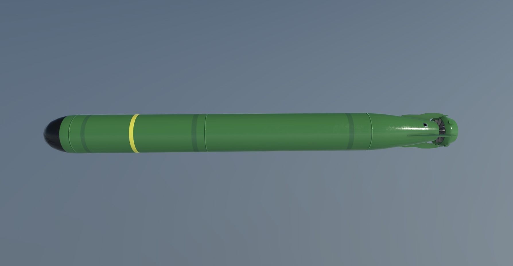 MK-48 ADCAP Torpedo Low-poly 3D model_1