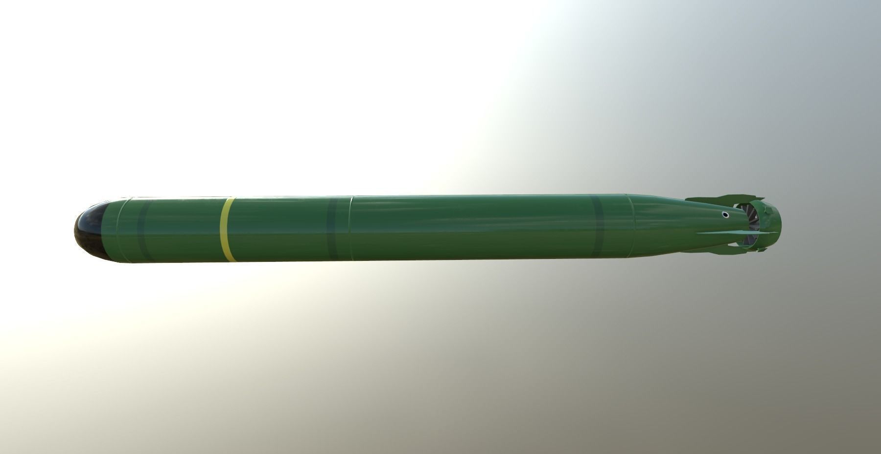 MK-48 ADCAP Torpedo Low-poly 3D model_3
