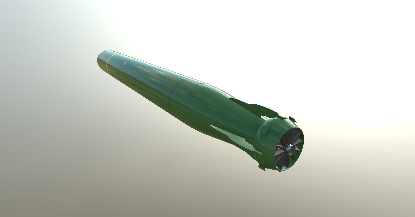 MK-48 ADCAP Torpedo Low-poly 3D model_6