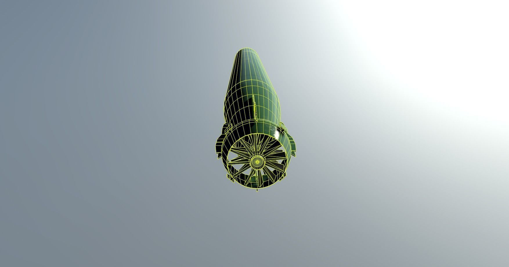 MK-48 ADCAP Torpedo Low-poly 3D model_8