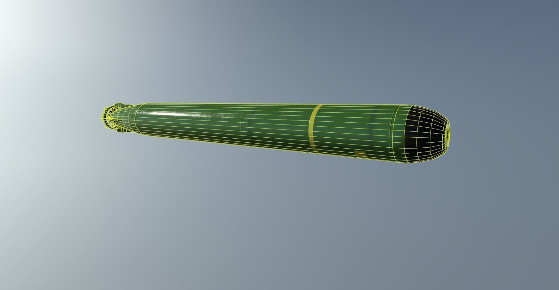 MK-48 ADCAP Torpedo Low-poly 3D model_16