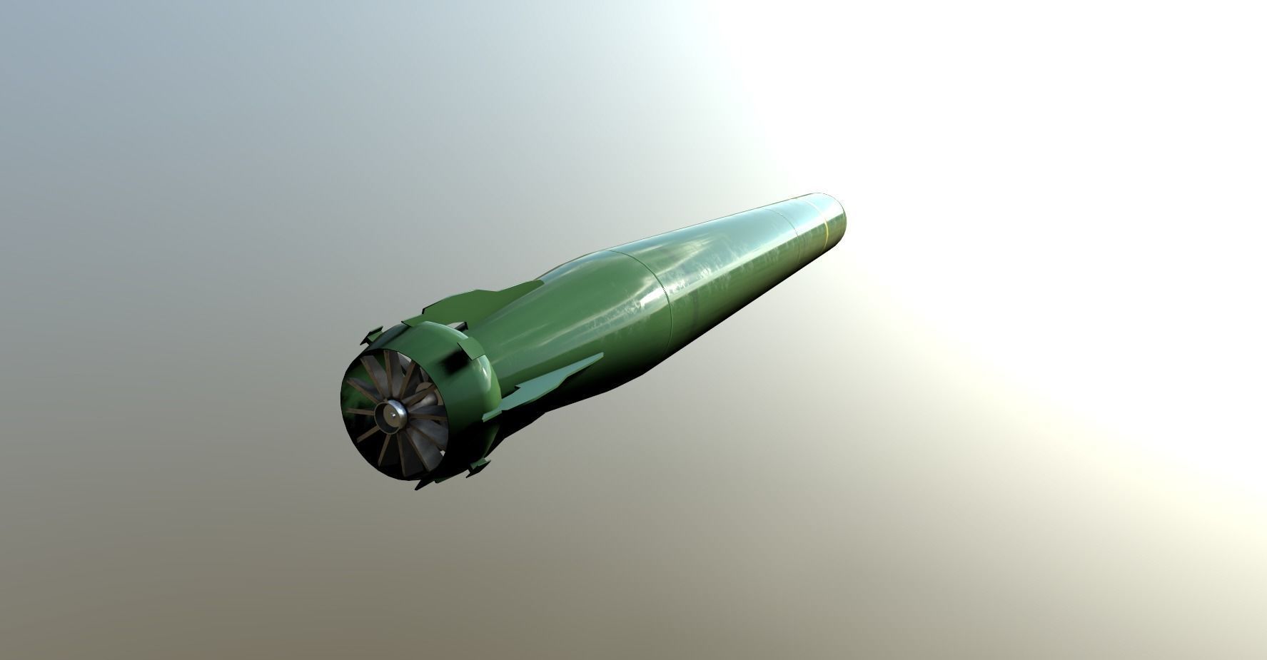 MK-48 ADCAP Torpedo Low-poly 3D model_11